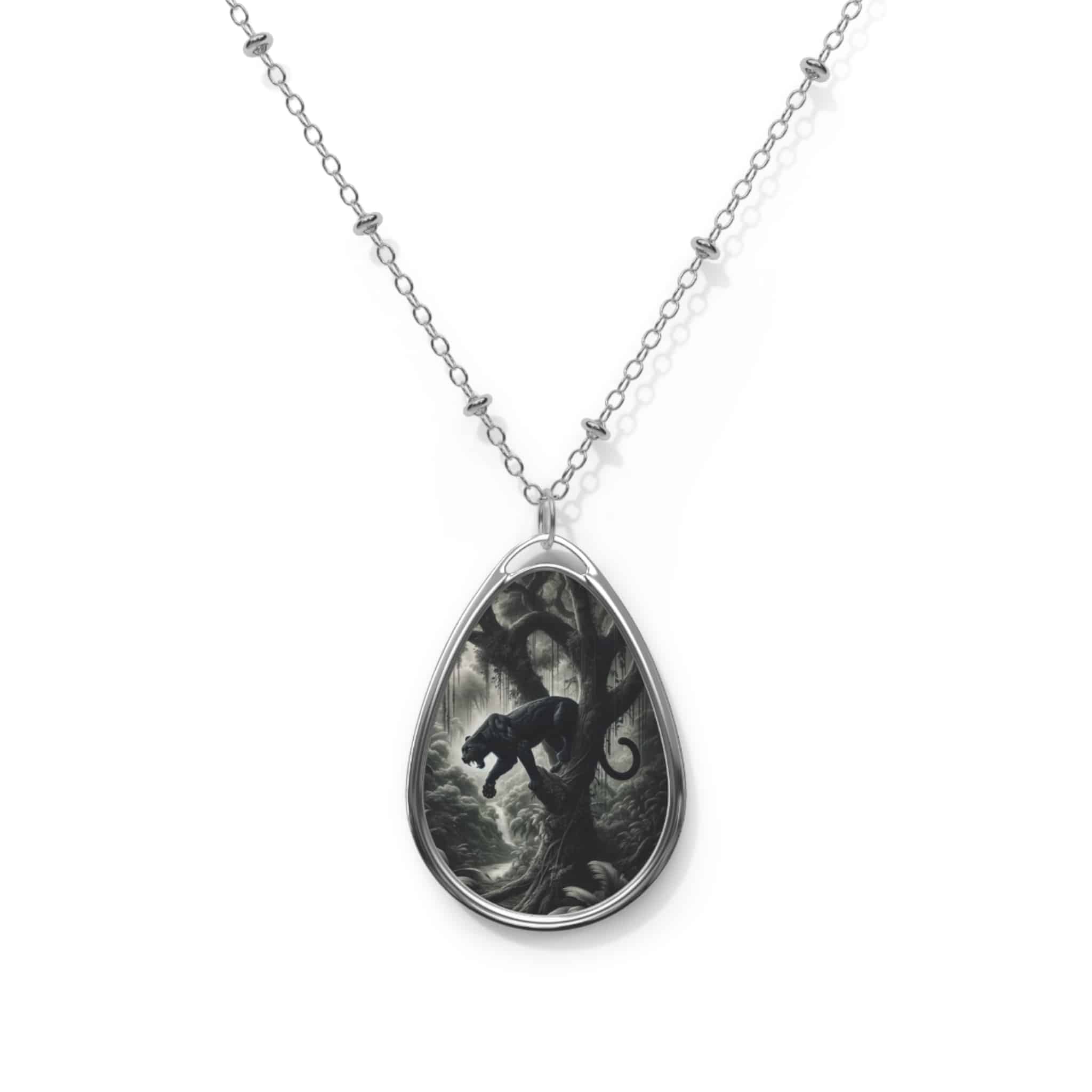 Black Panther WD-D003 By Wyldesigns Oval Necklace