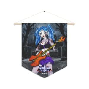Ashley Undead Angel Bass Guitarist Classic Art Pennant