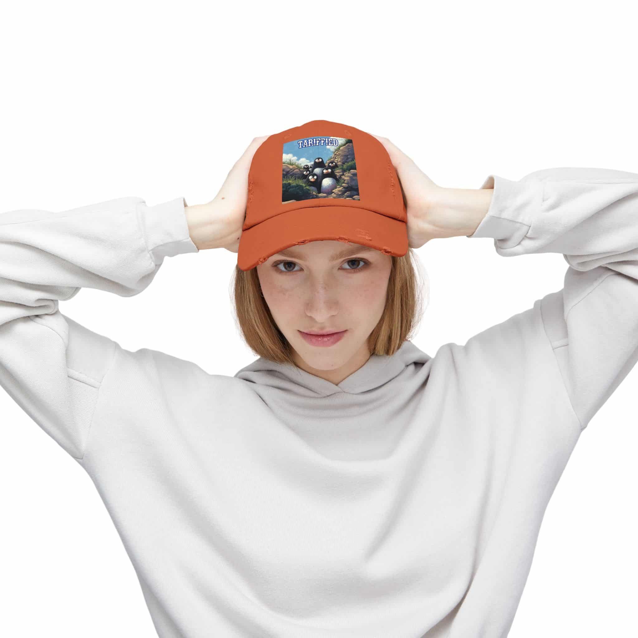Tariffied Logo Distressed Cap - Tariff Fear Is Real - Image 14