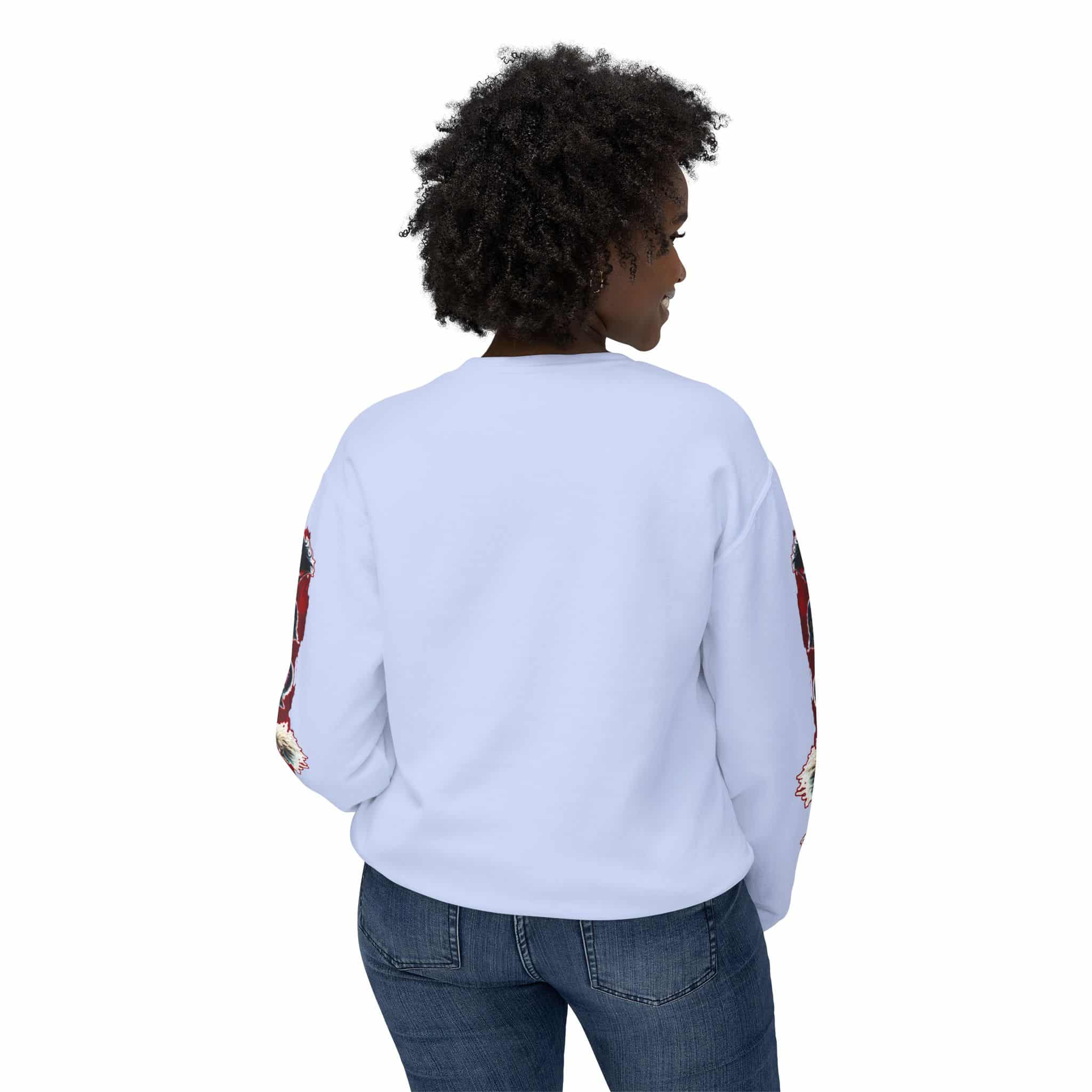 Monster Mosh 2024 Tour Drac on Guitar MM-D001 Deluxe Unisex Lightweight Crewneck Sweatshirt - Image 12