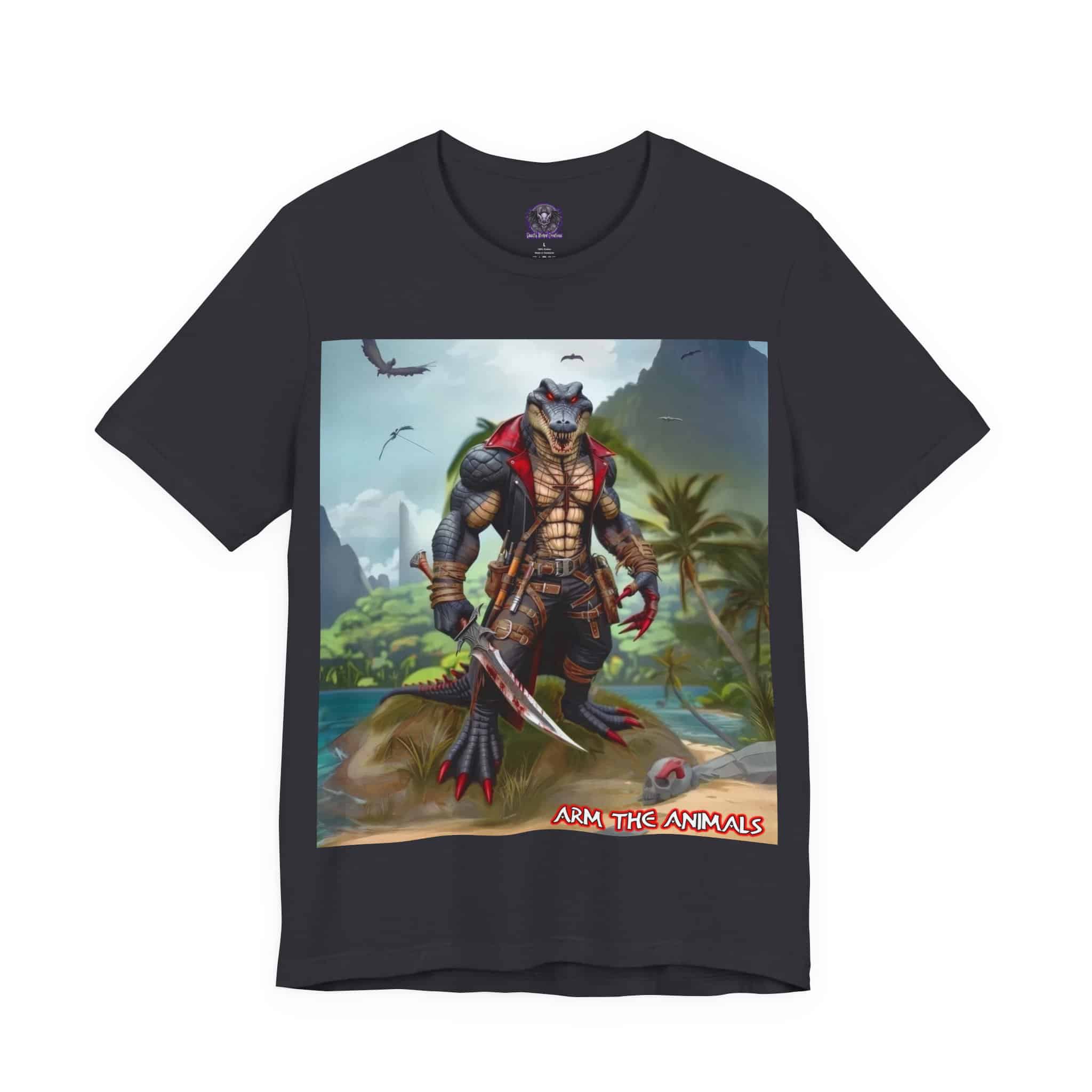 Arm The Animals: Pirate Gator #AA-D-PG003 Unisex Jersey Short Sleeve Tee - Image 8