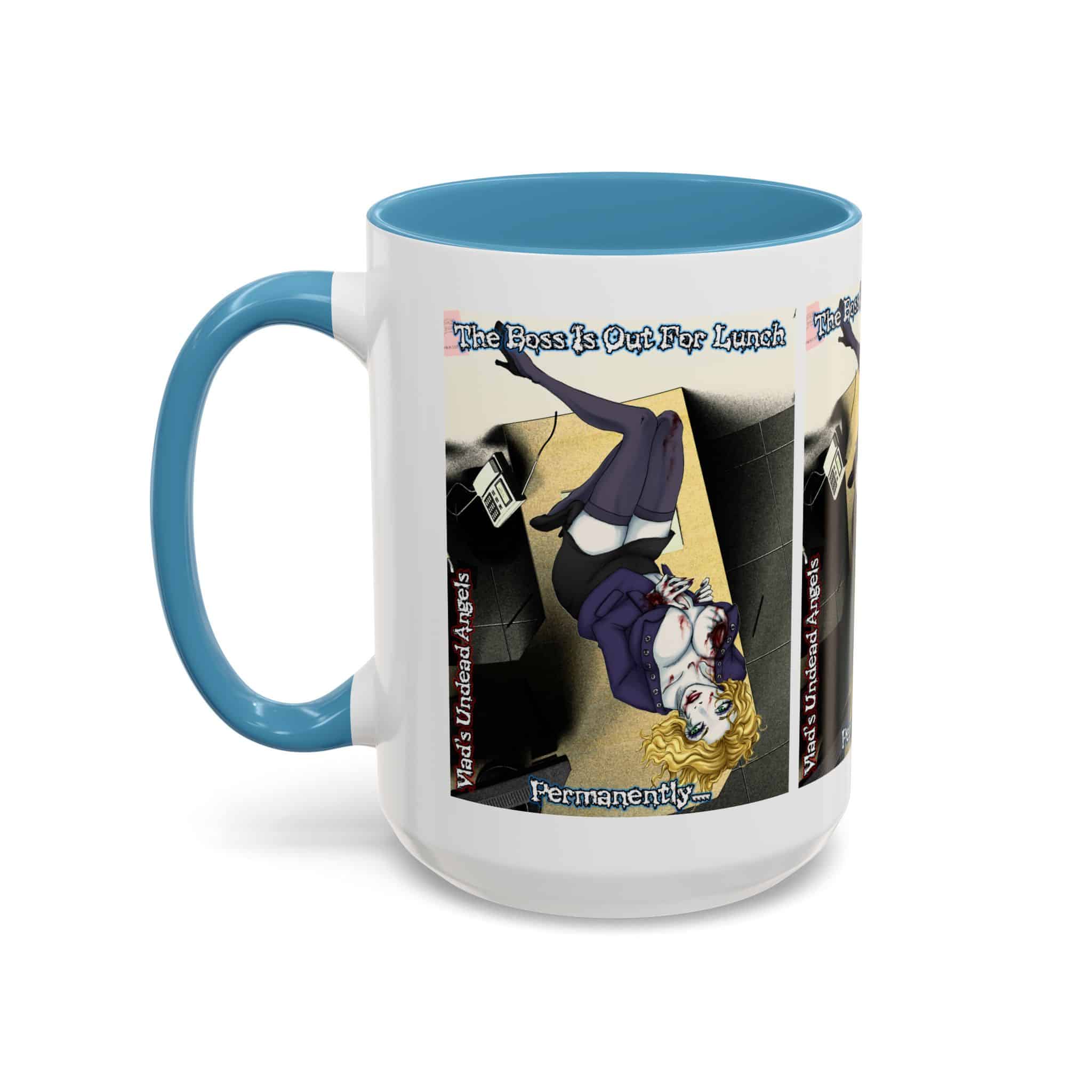 Jennifer Undead Angel Zombie Secretary – Classic Art w/Text Accent Coffee Mug (11, 15oz) - Image 39
