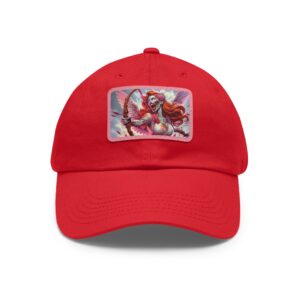 Undead Angels Scarlet Zombie Cupid #Z-003P Valentine Leather Patch Dad Hat - Casual Style for Music Lovers