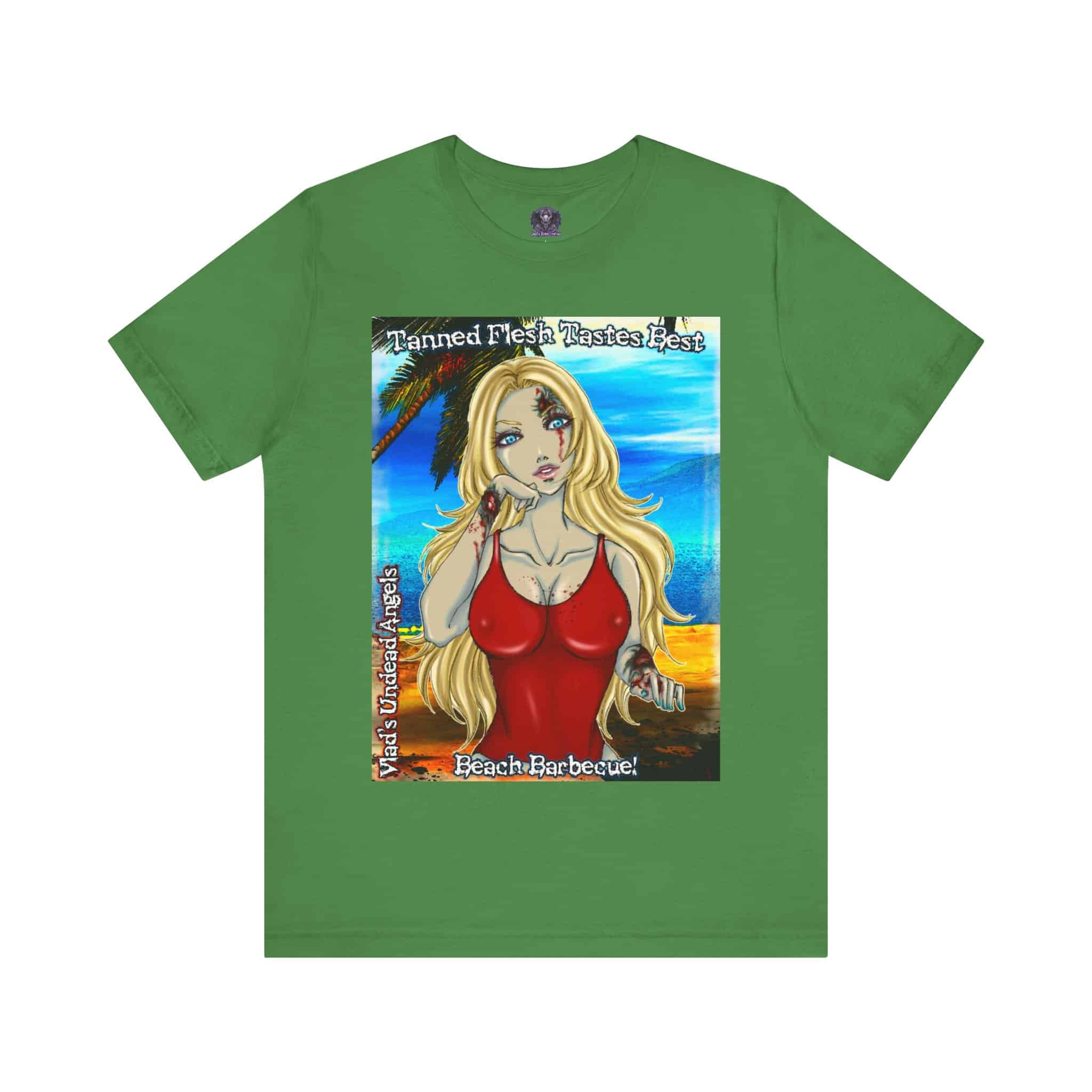 Shay Undead Angel Zombie Lifeguard - Classic Art w/Text C1 Unisex Jersey Short Sleeve Tee - Image 23