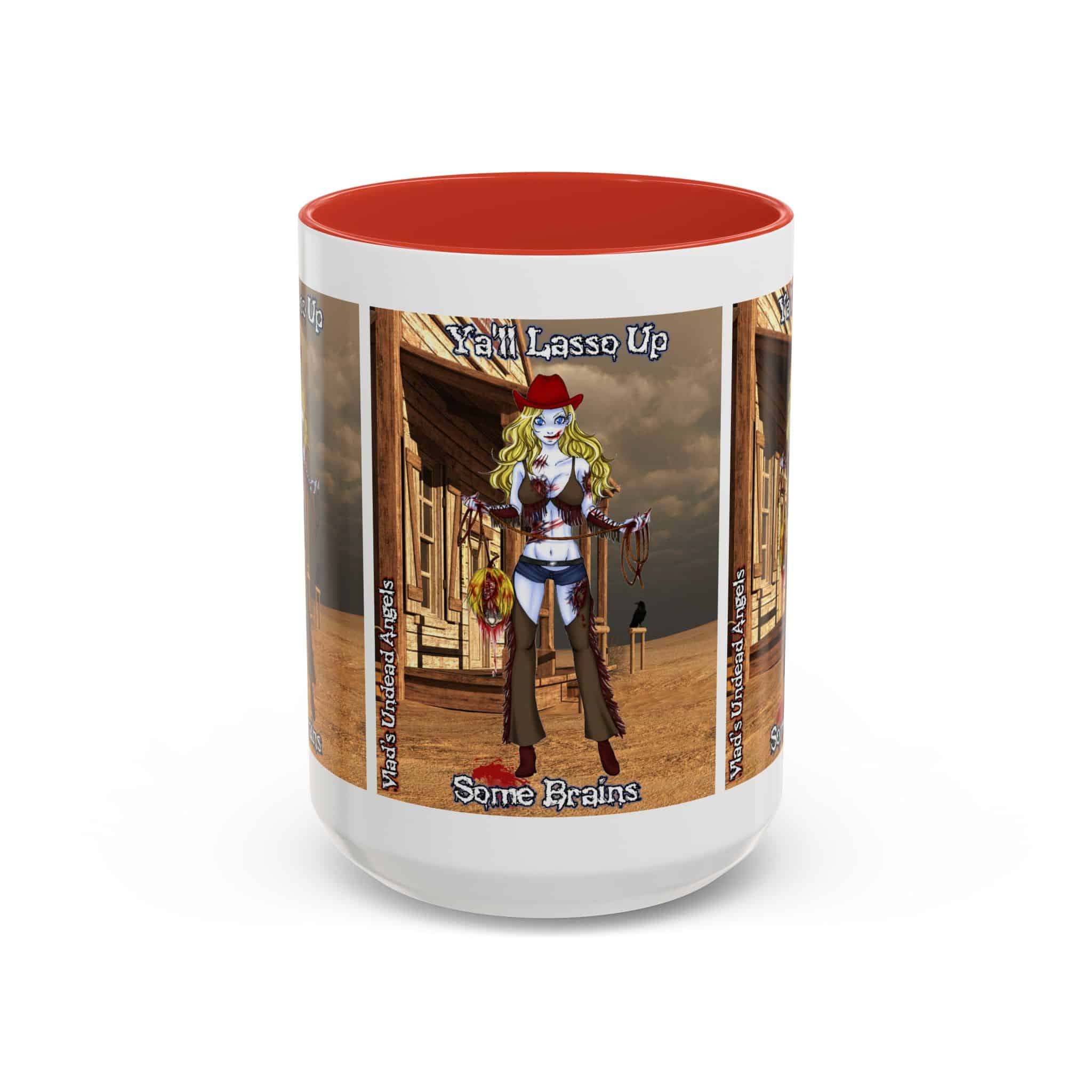 Cassidy Undead Angel Cowgirl – Classic Art w/Text Accent Coffee Mug (11, 15oz) - Image 33