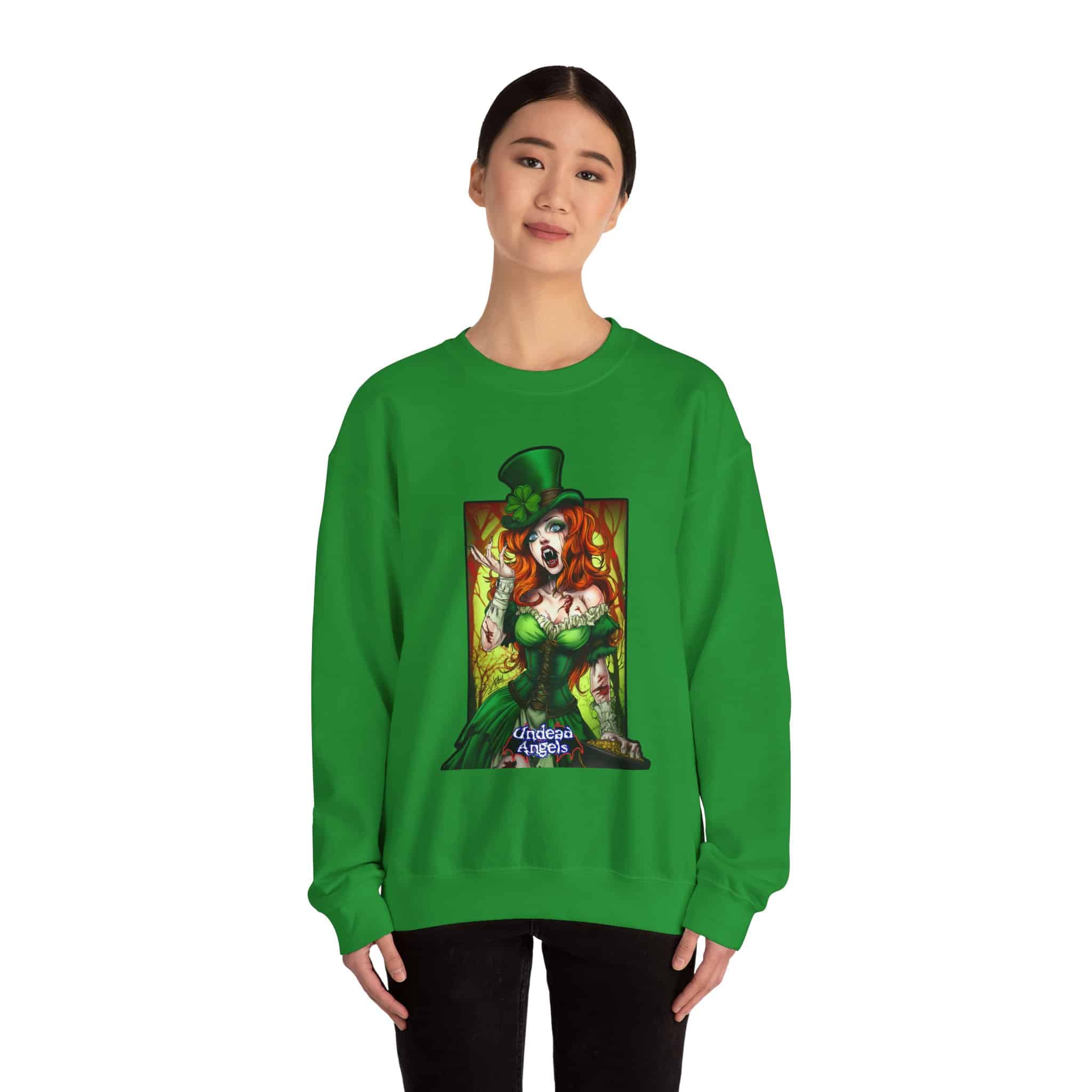 Undead Angels Leprechaun Queen Fiona Classic Reborn Style IV Unisex Heavy Blend™ Crewneck Sweatshirt - Image 28