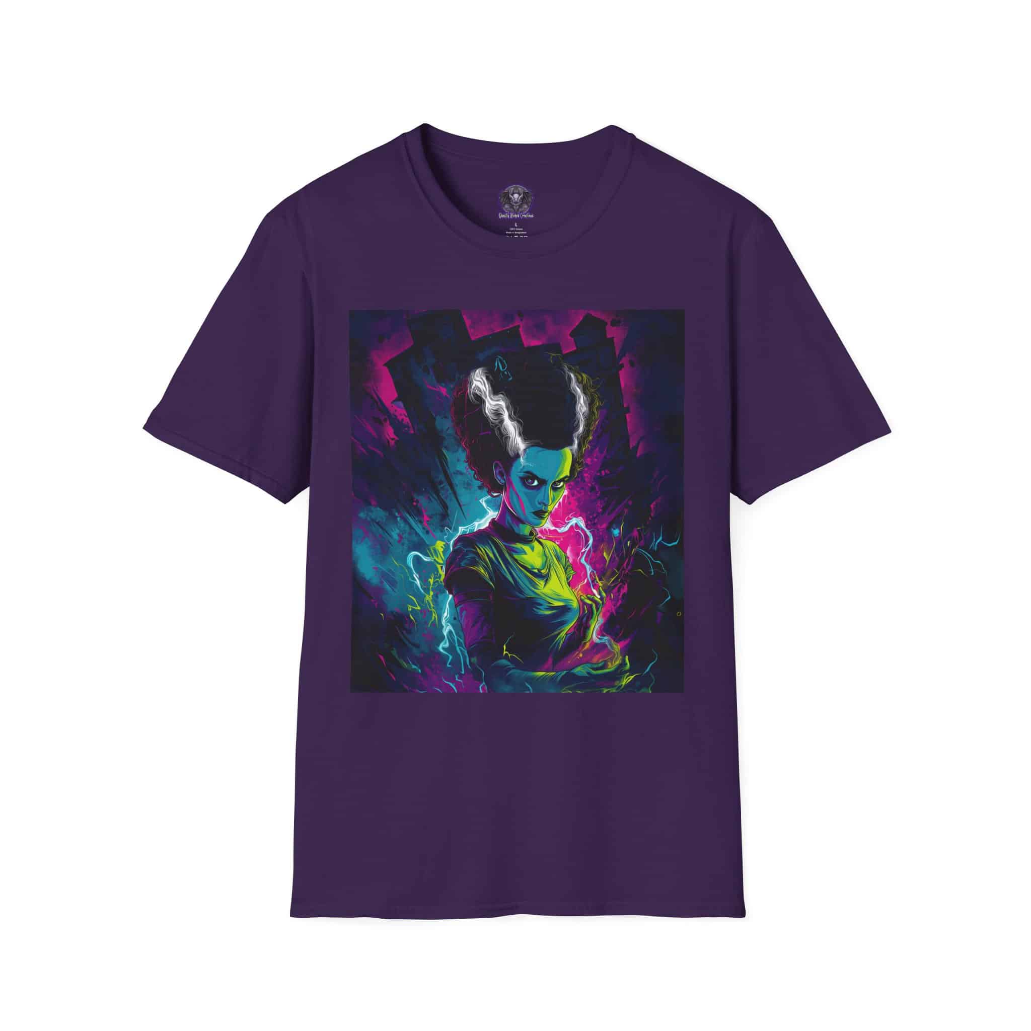 Bride of Frankenstein Pop Art 60's Style Unisex T-Shirt - Image 33