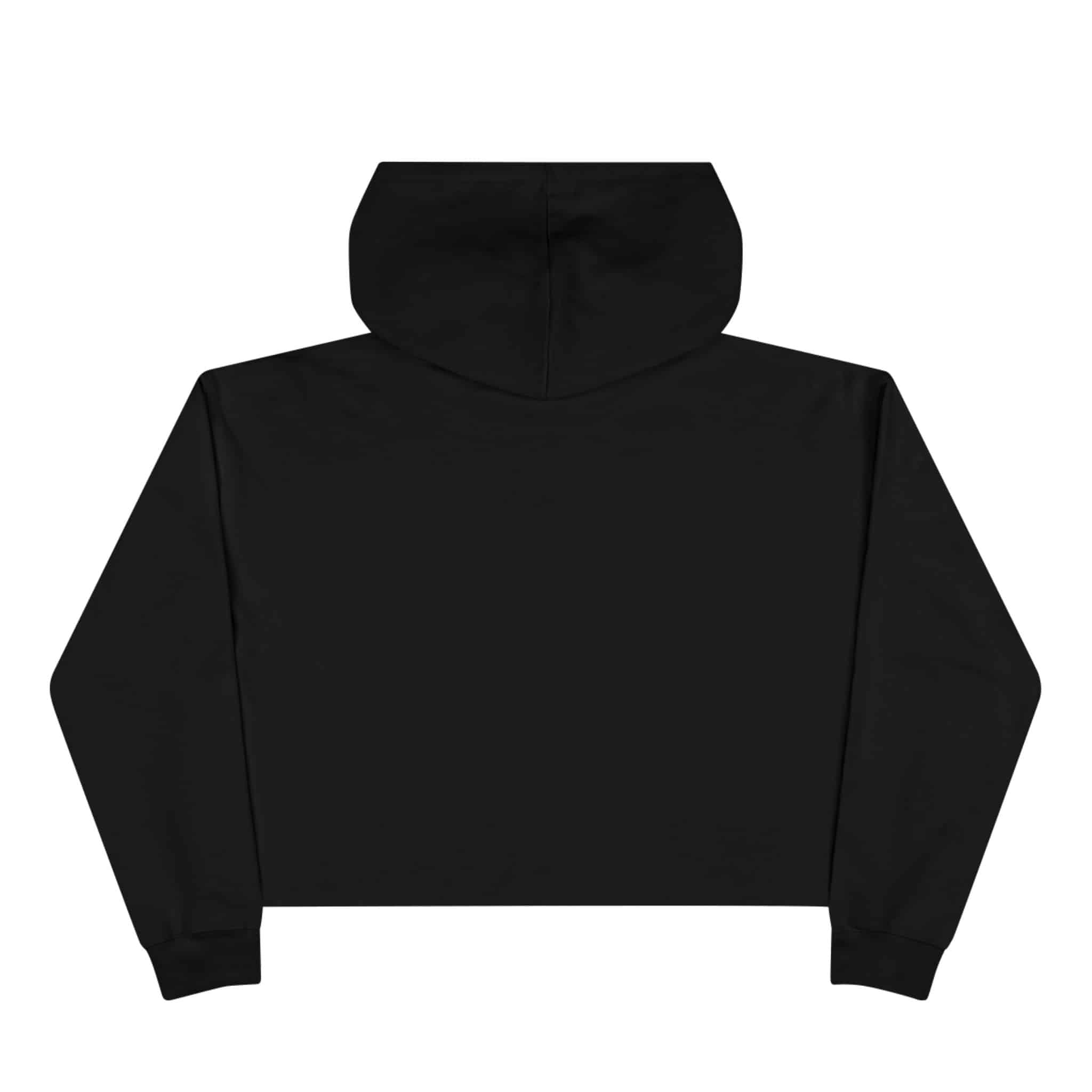 Witch With Black Cat By Moonlight #MJ-W001 Woman's Crop Hoodie - Image 3