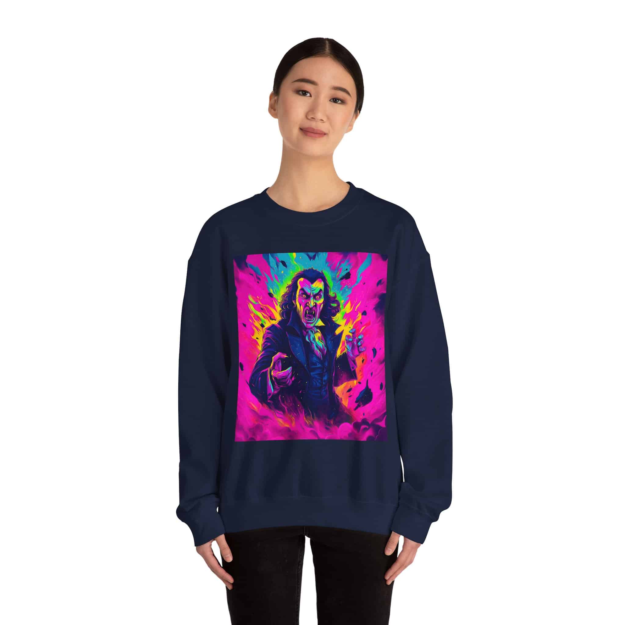 Dracula II Pop 60’s Art Style Unisex Heavy Blend™ Crewneck Sweatshirt - Image 48