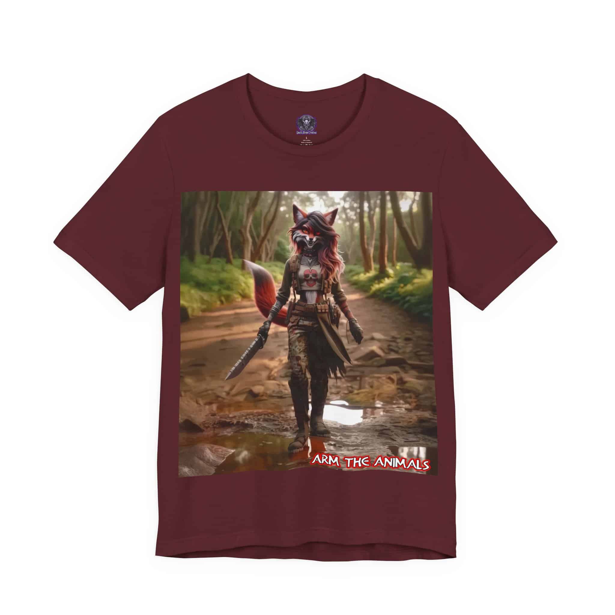 Arm The Animals: Hunter Fox #AA-D-Fo001 Unisex Jersey Short Sleeve Tee - Image 28