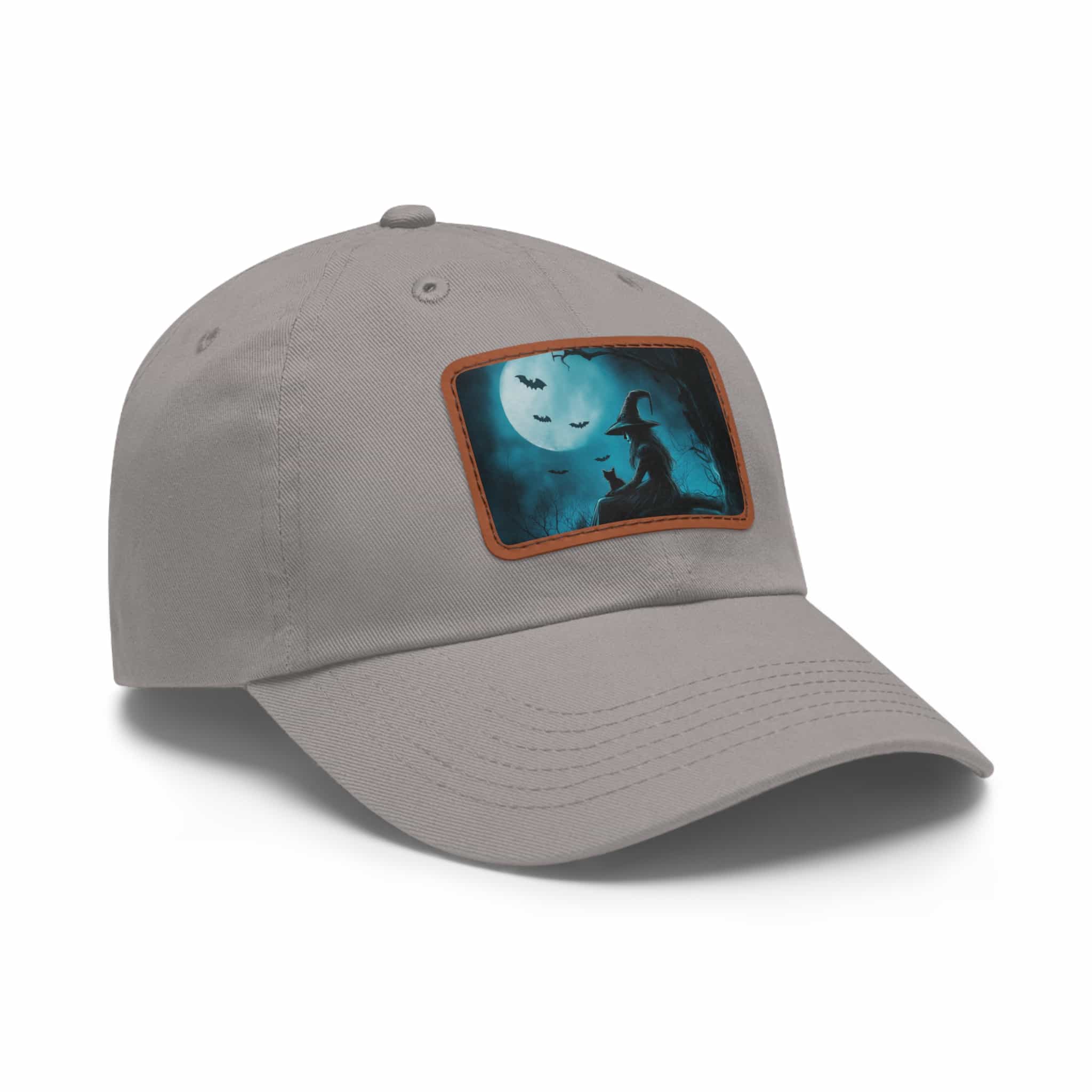 Witch With Black Cat By Moonlight #MJ-W003 Logo Leather Patch Dad Hat - Casual Style for Music Lovers - Image 47