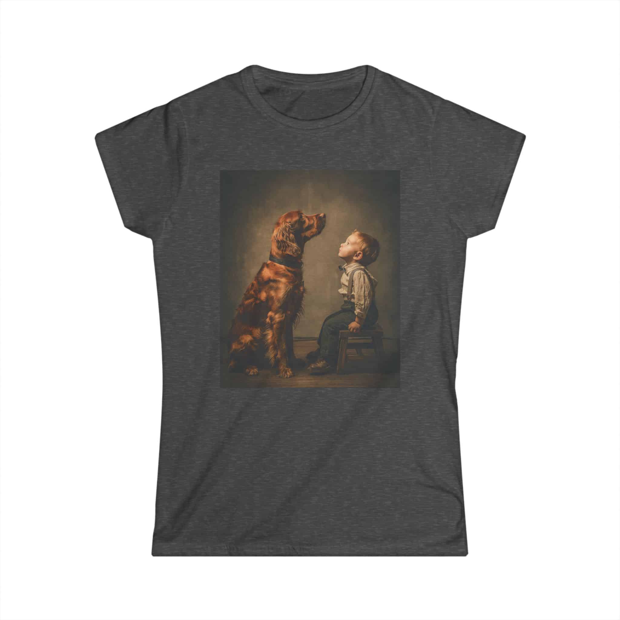 T‑Shirt — Vintage Portrait of Boy and Dog Graphic Tee - Image 22