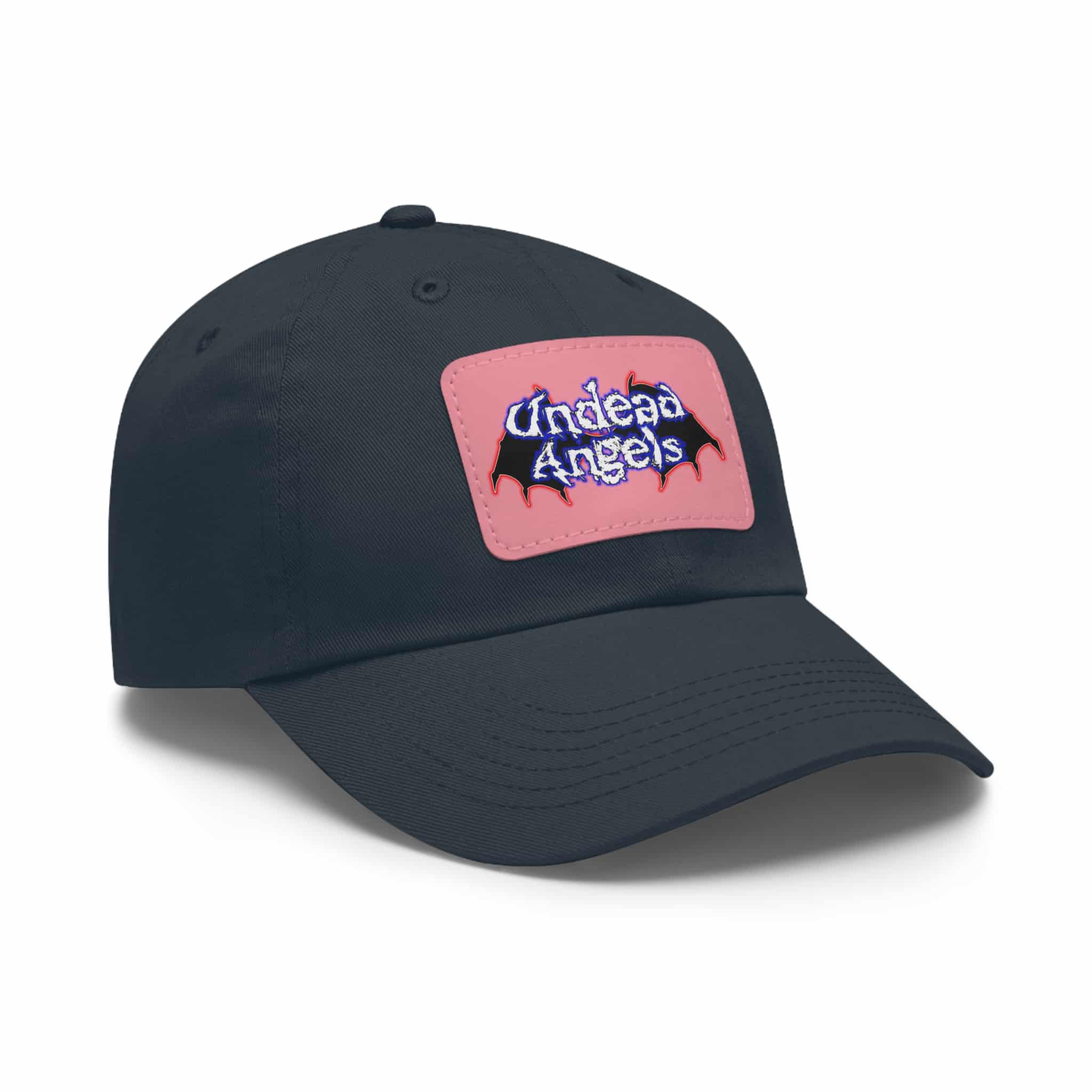 Undead Angels Logo Leather Patch Dad Hat - Casual Style for Music Lovers - Image 87