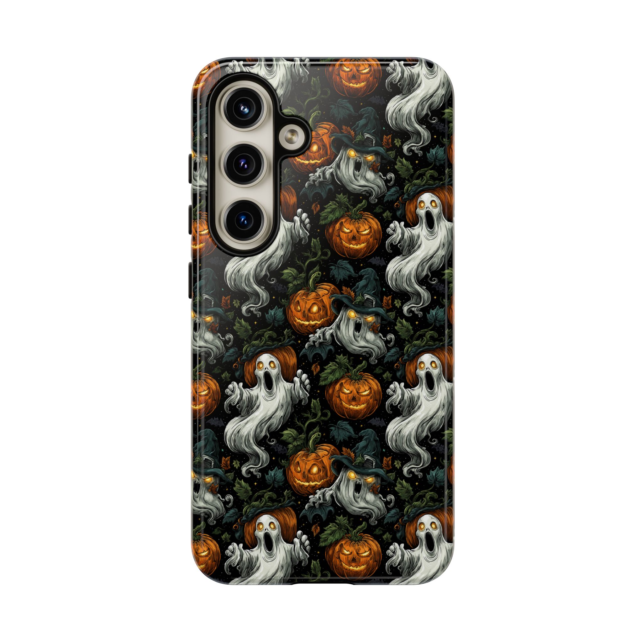Ghosts & Pumpkins Pattern 1 Samsung & iPhone Ultra Tough Cases - Image 93