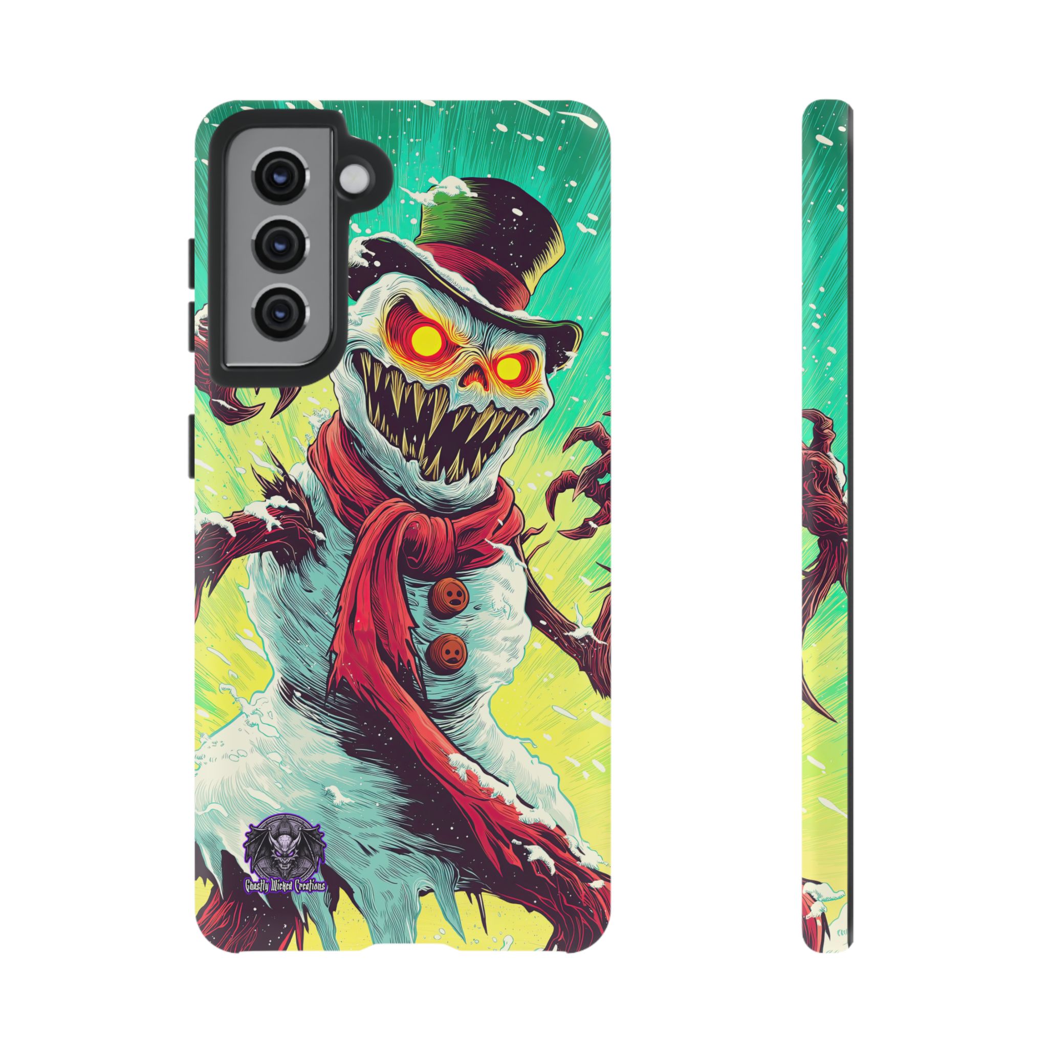 Sadistic Snowman Pop 60’s Art Style Samsung & iPhone Ultra Tough Cases - Image 68