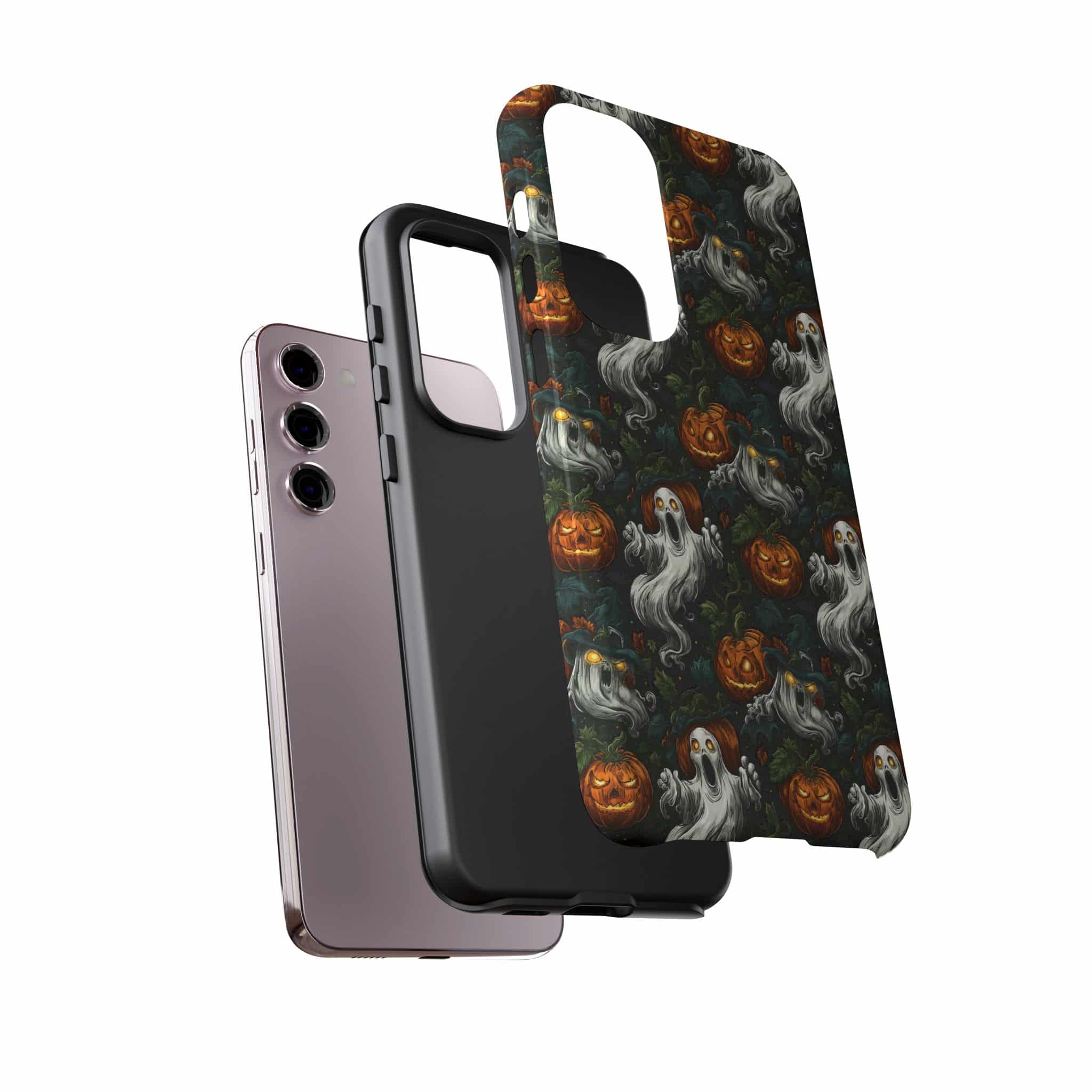 Ghosts & Pumpkins Pattern 1 Samsung & iPhone Ultra Tough Cases - Image 14