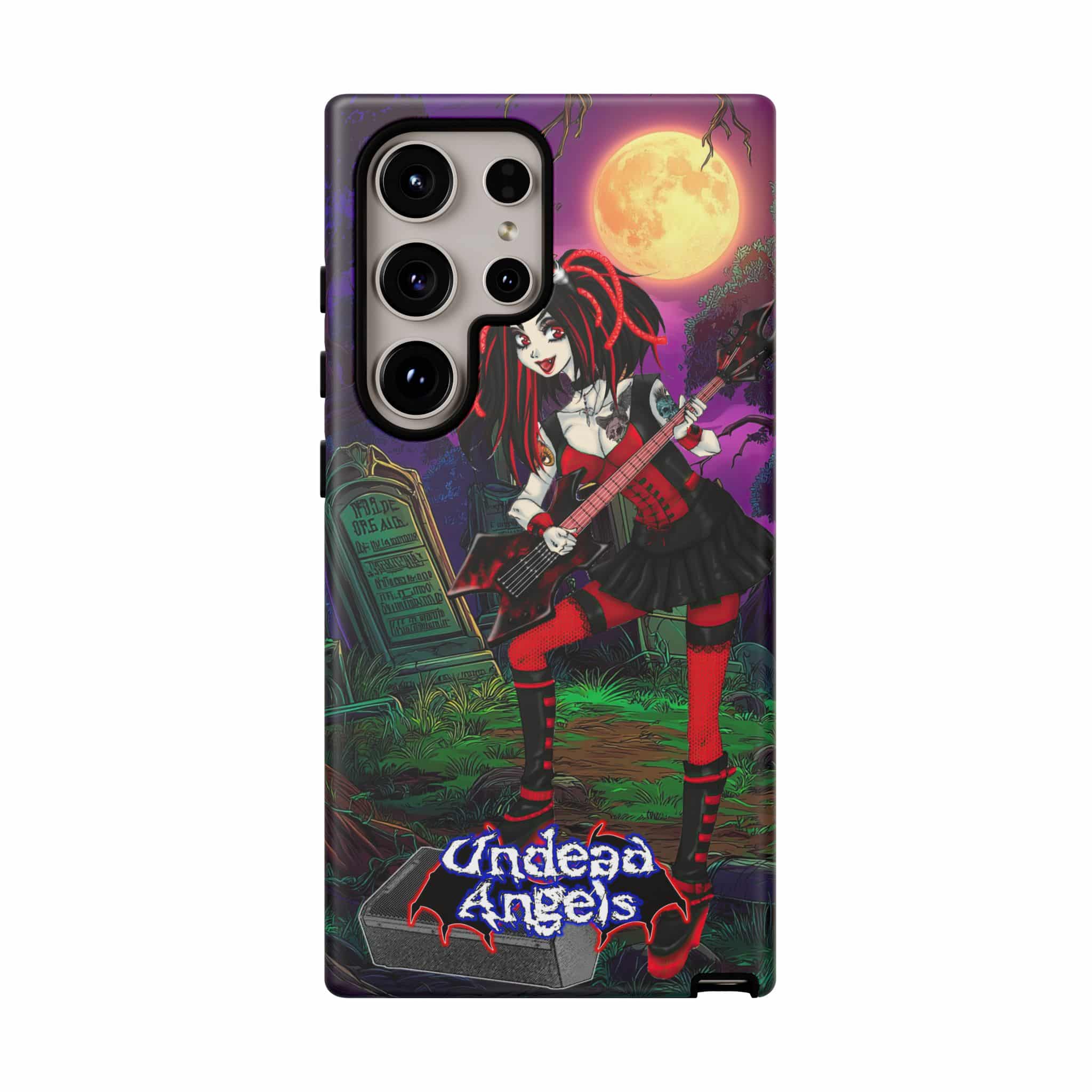 Undead Angels Vampire Guitarist Crimson Classic 2025 Edition Samsung & iPhone Ultra Tough Cases - Image 25