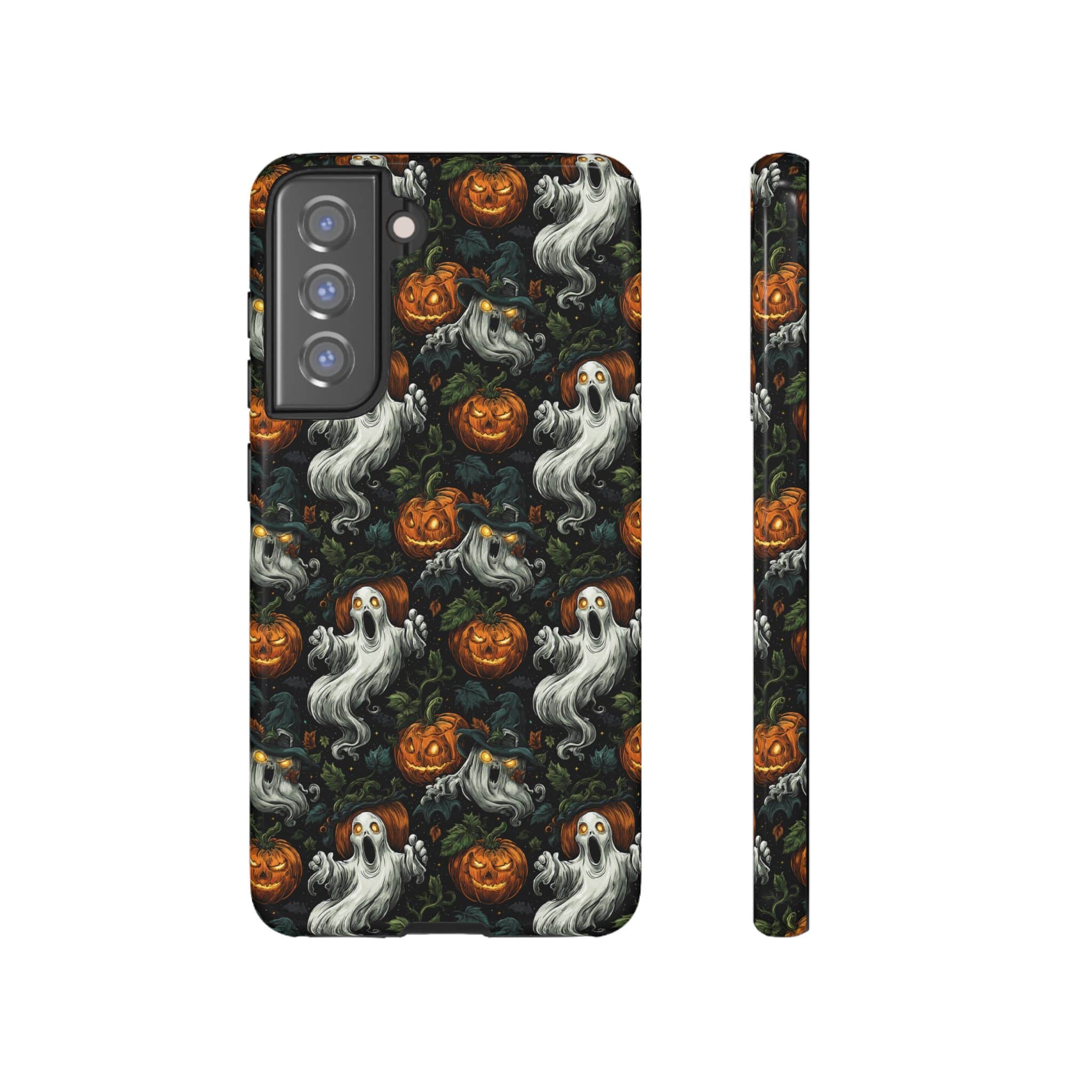 Ghosts & Pumpkins Pattern 1 Samsung & iPhone Ultra Tough Cases - Image 7