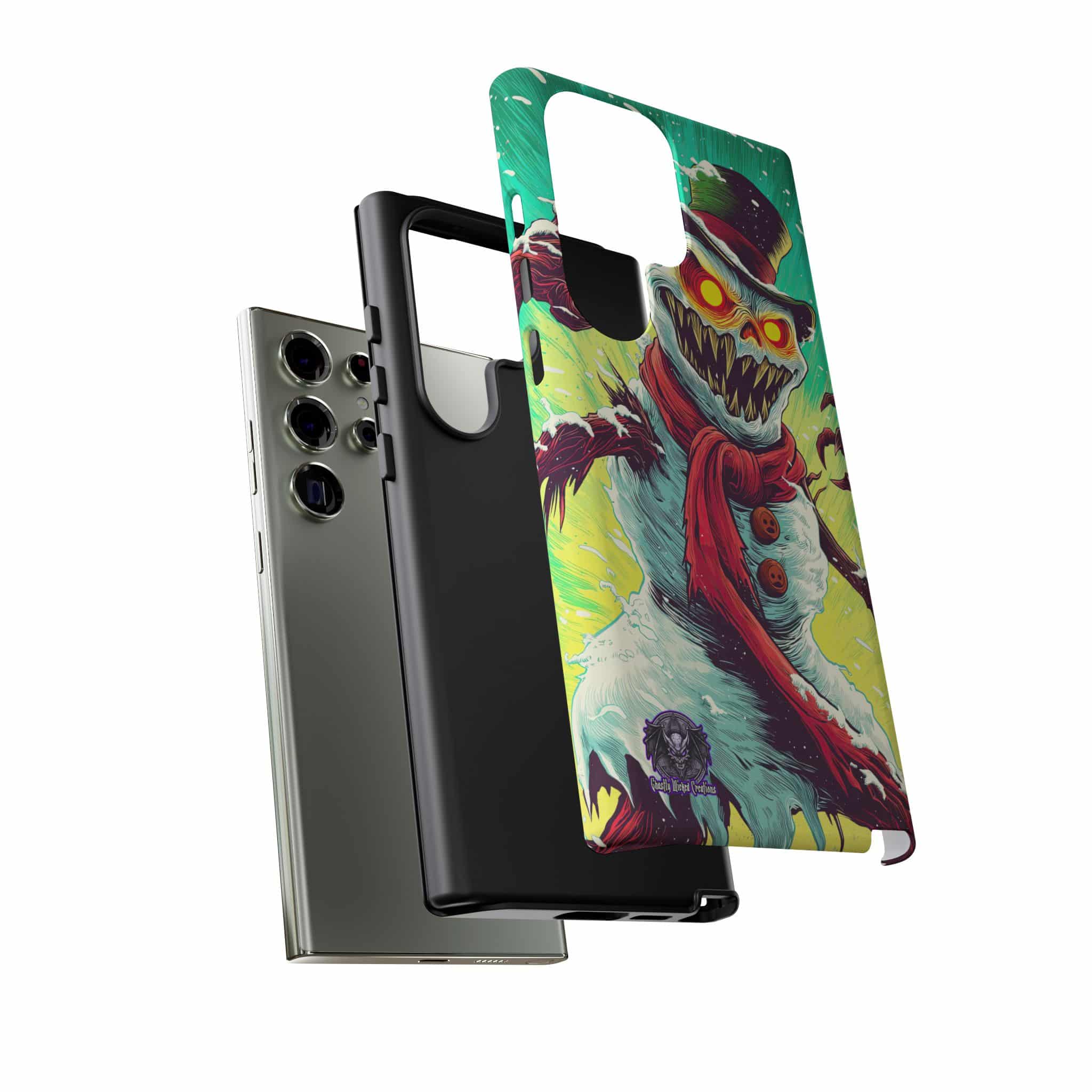 Sadistic Snowman Pop 60’s Art Style Samsung & iPhone Ultra Tough Cases - Image 20