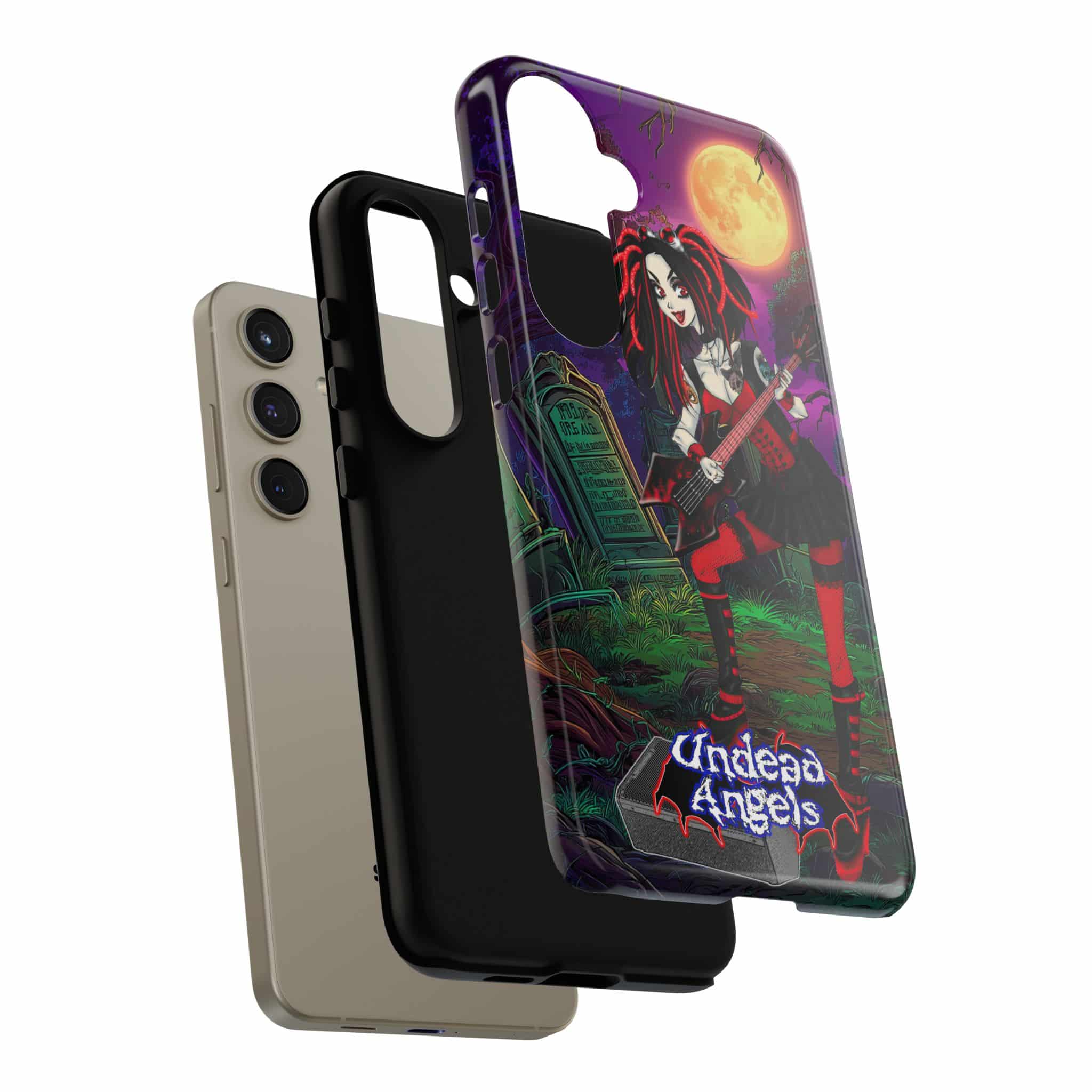 Undead Angels Vampire Guitarist Crimson Classic 2025 Edition Samsung & iPhone Ultra Tough Cases - Image 22