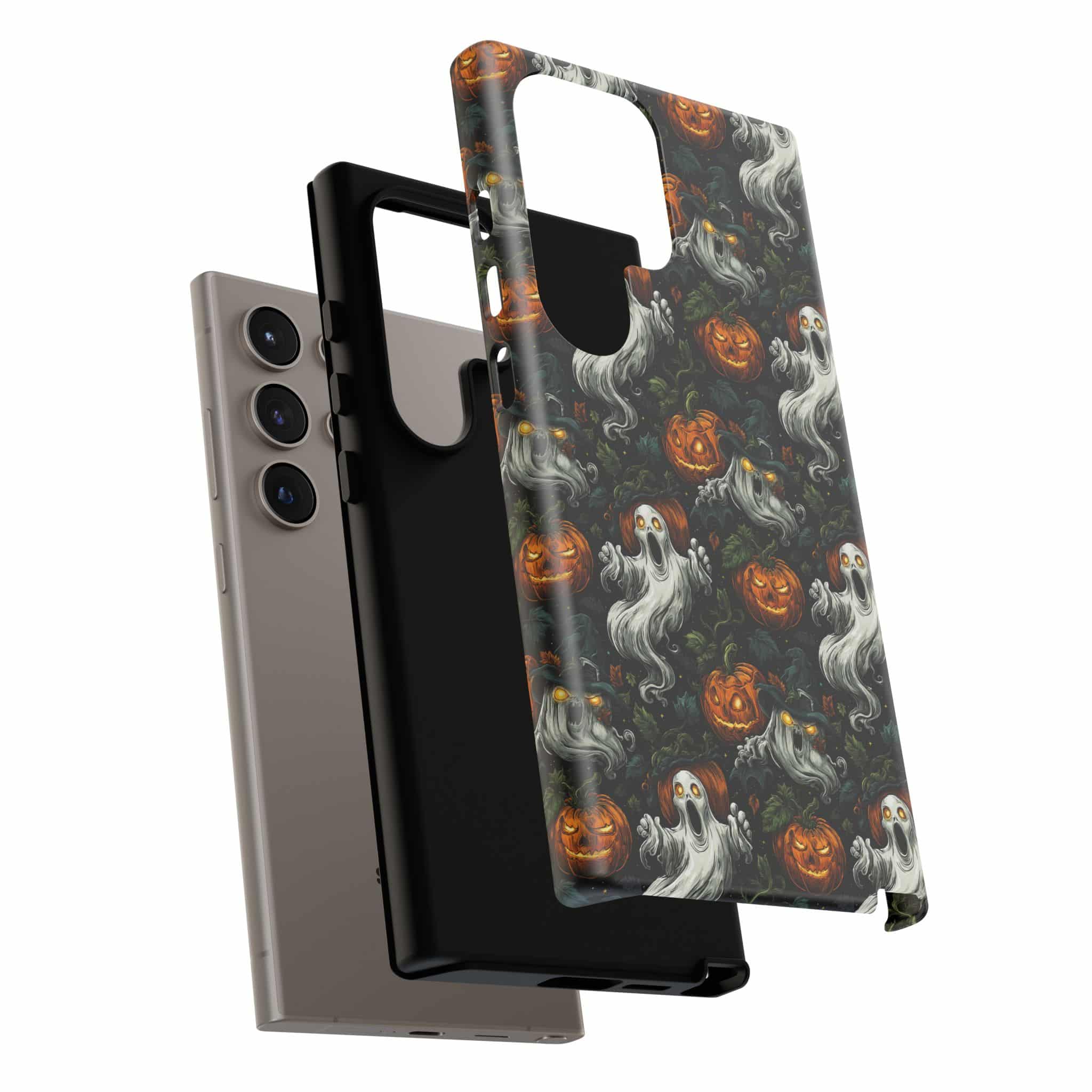 Ghosts & Pumpkins Pattern 1 Samsung & iPhone Ultra Tough Cases - Image 26