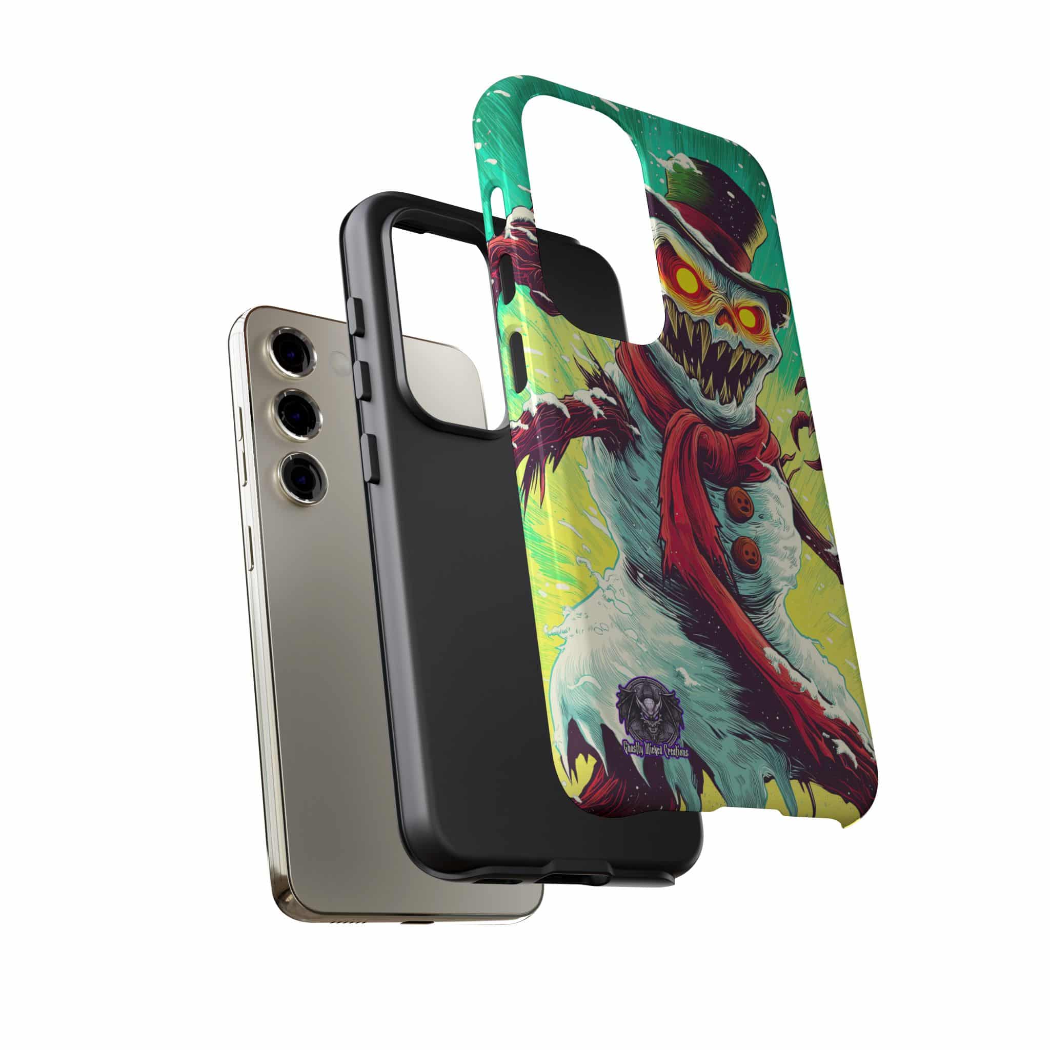 Sadistic Snowman Pop 60’s Art Style Samsung & iPhone Ultra Tough Cases - Image 86