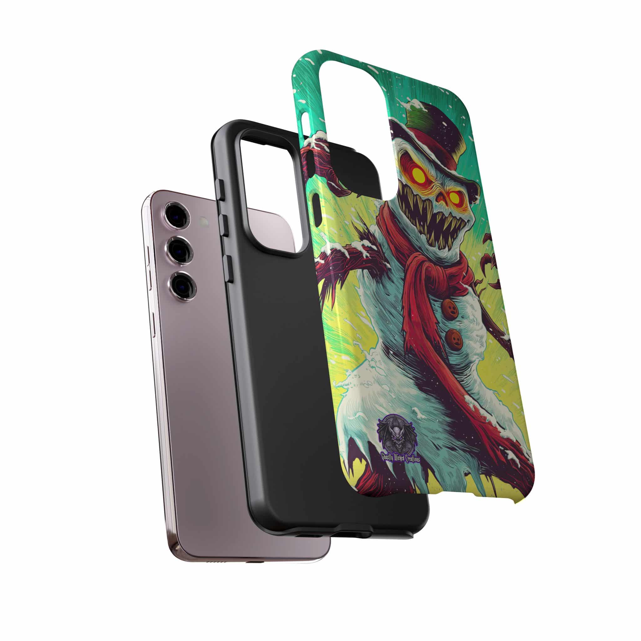 Sadistic Snowman Pop 60’s Art Style Samsung & iPhone Ultra Tough Cases - Image 14