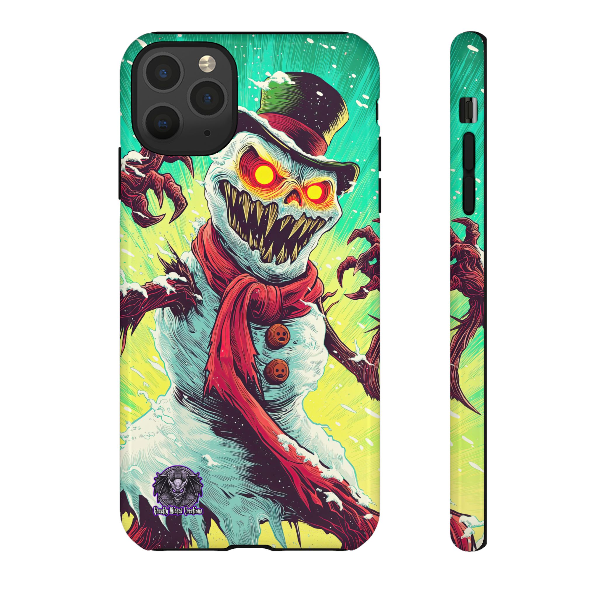 Sadistic Snowman Pop 60’s Art Style Samsung & iPhone Ultra Tough Cases - Image 43
