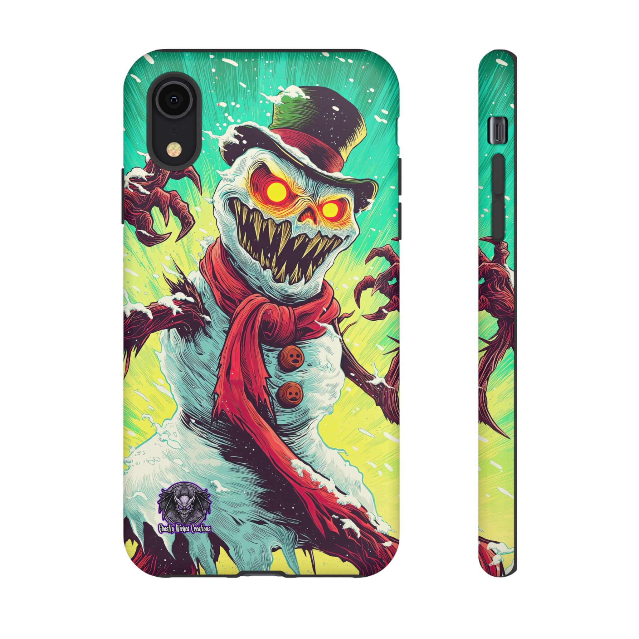 Sadistic Snowman Pop 60’s Art Style Samsung & iPhone Ultra Tough Cases - Image 34