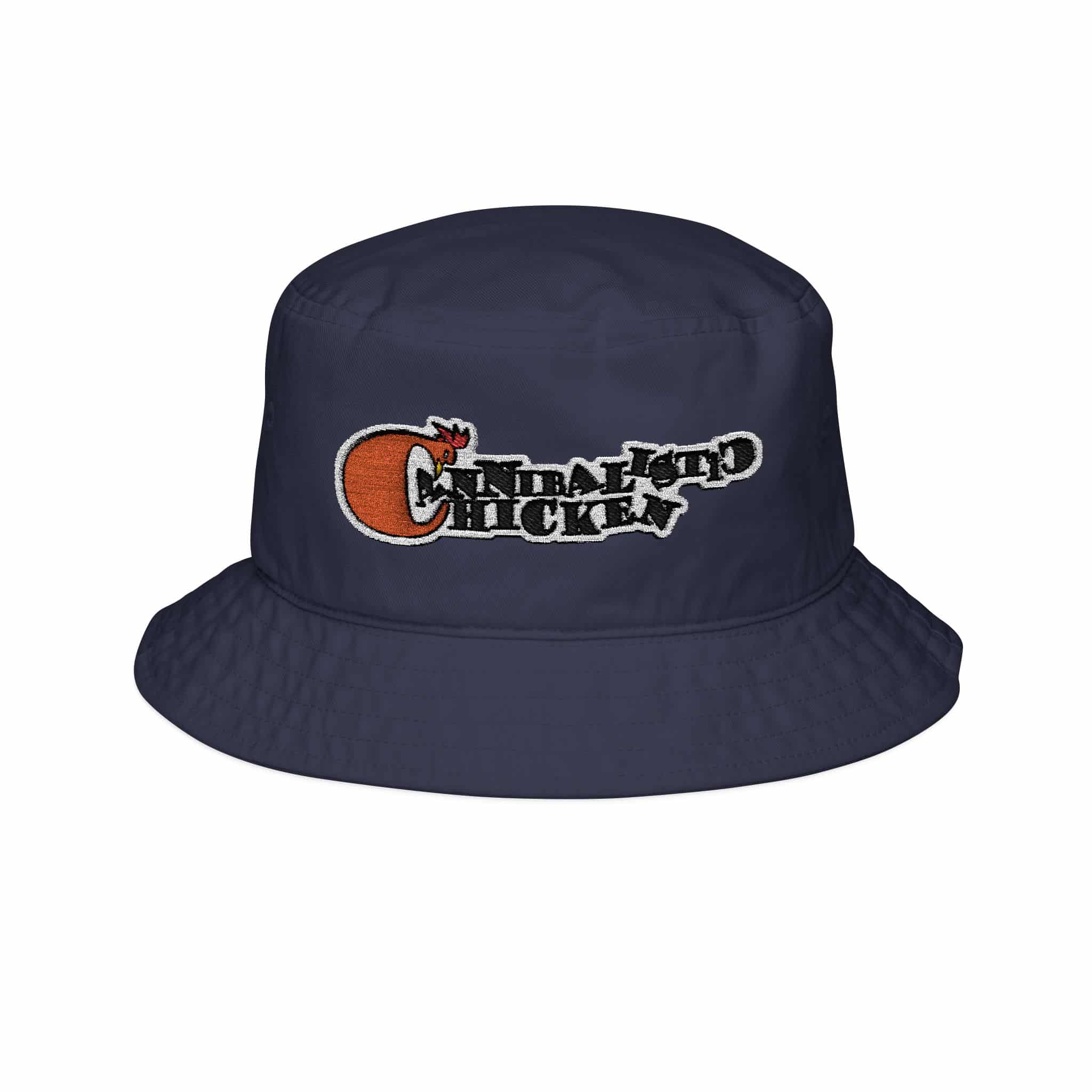 Embroidered Cannibalistic Chicken Band New Logo Chunky Logo Bucket Hat — Streetwear Sun Hat - Image 2