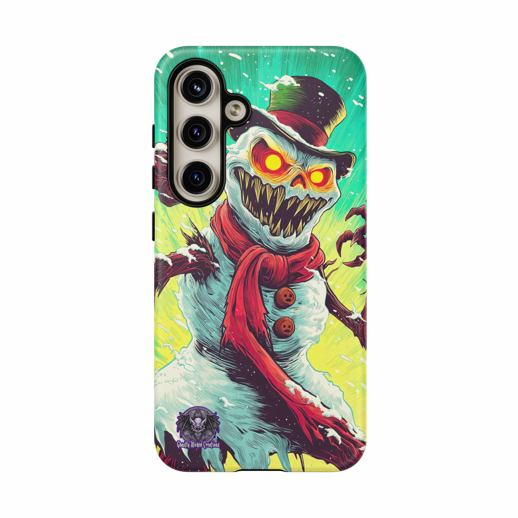 Sadistic Snowman Pop 60’s Art Style Samsung & iPhone Ultra Tough Cases - Image 95