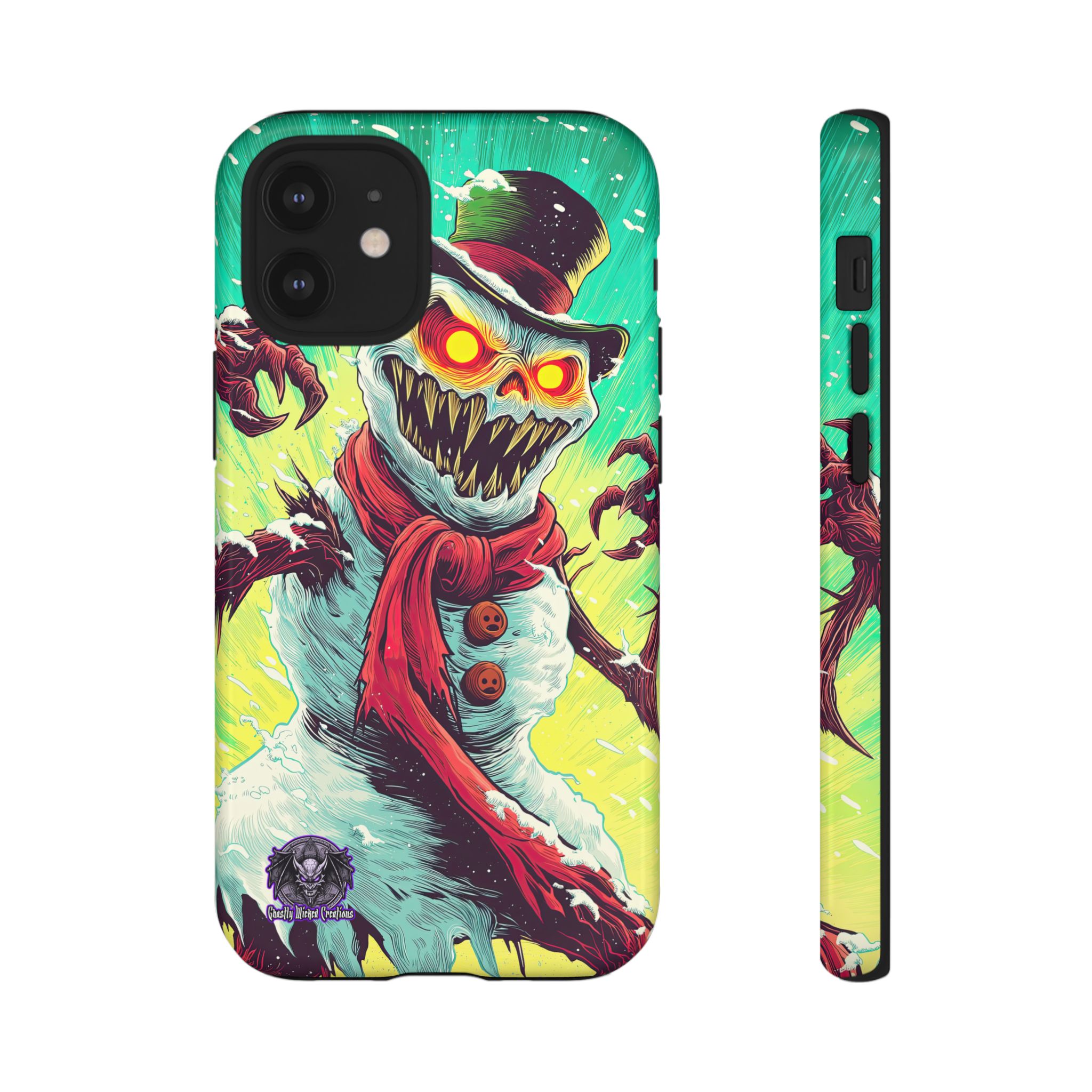 Sadistic Snowman Pop 60’s Art Style Samsung & iPhone Ultra Tough Cases - Image 51