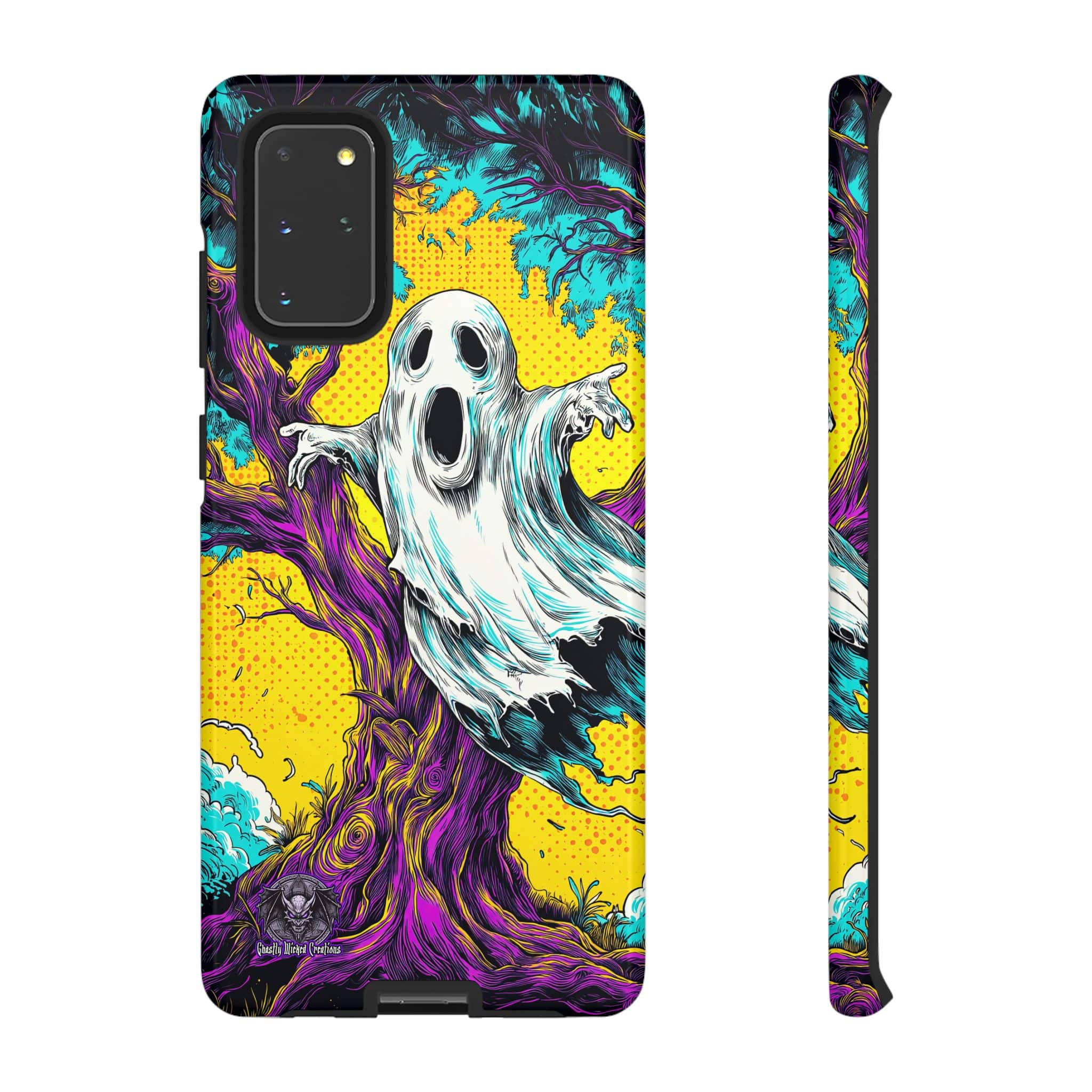 Ghost & Spooky Tree Pop 60’s Art Style Samsung & iPhone Ultra Tough Cases - Image 49