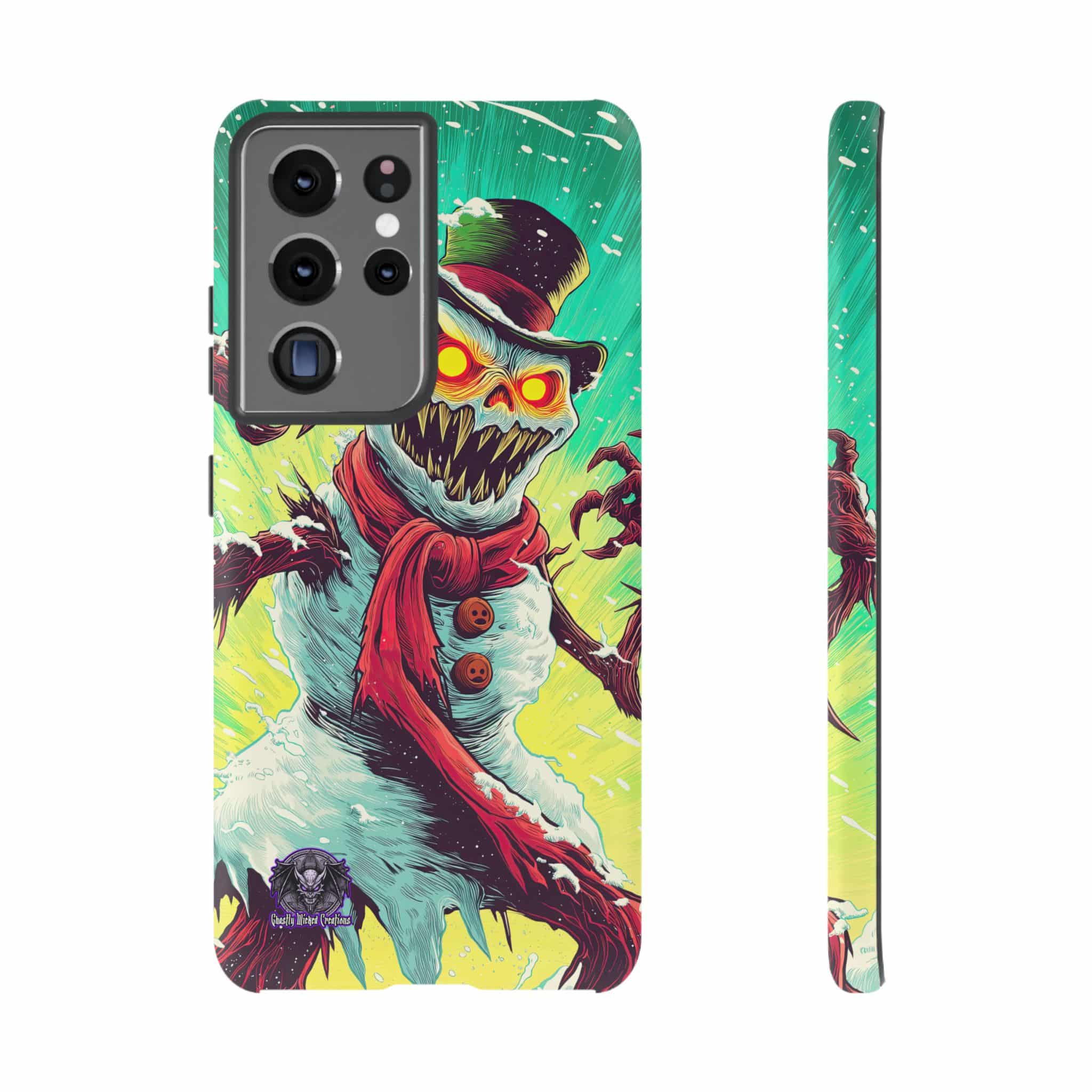 Sadistic Snowman Pop 60’s Art Style Samsung & iPhone Ultra Tough Cases - Image 6
