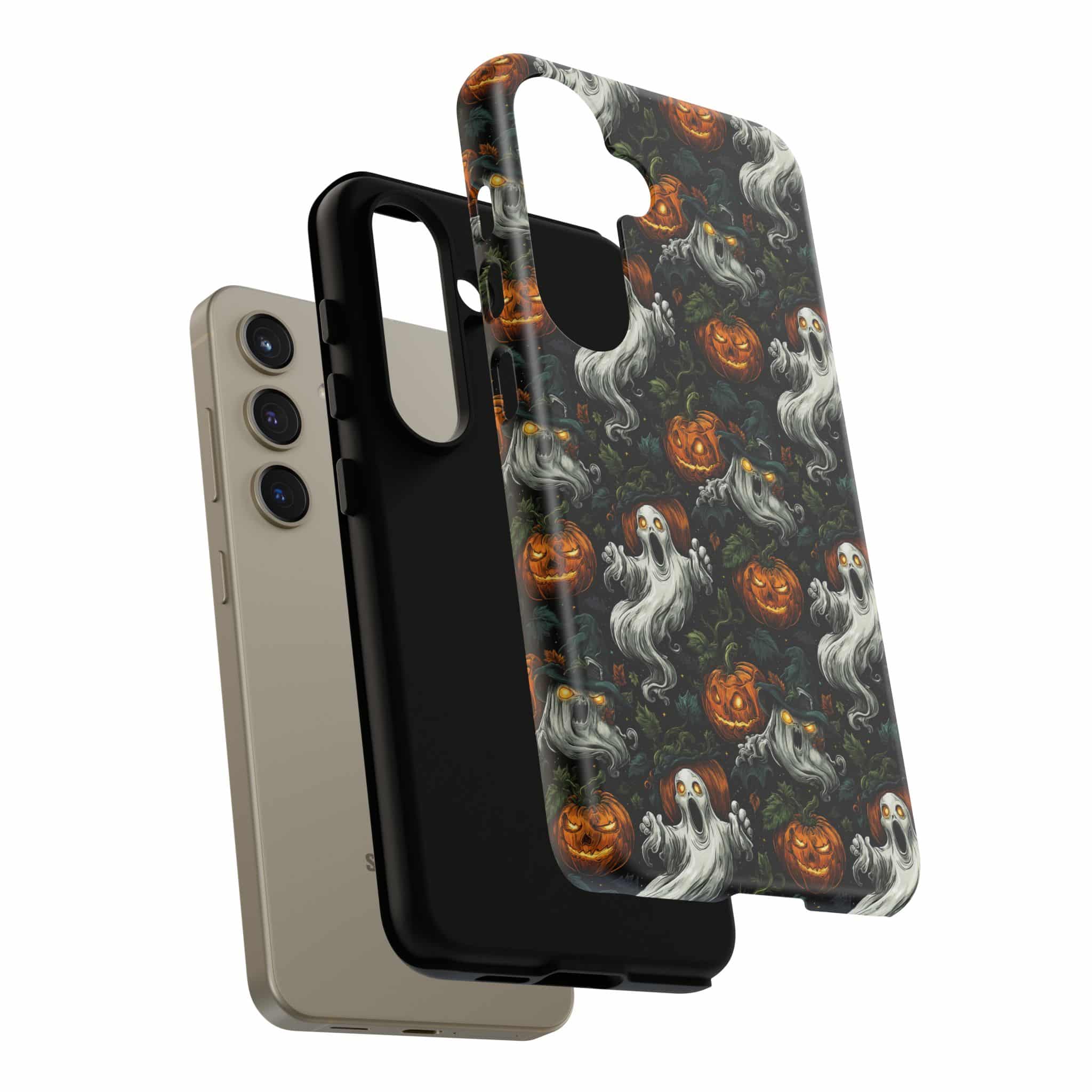 Ghosts & Pumpkins Pattern 1 Samsung & iPhone Ultra Tough Cases - Image 96