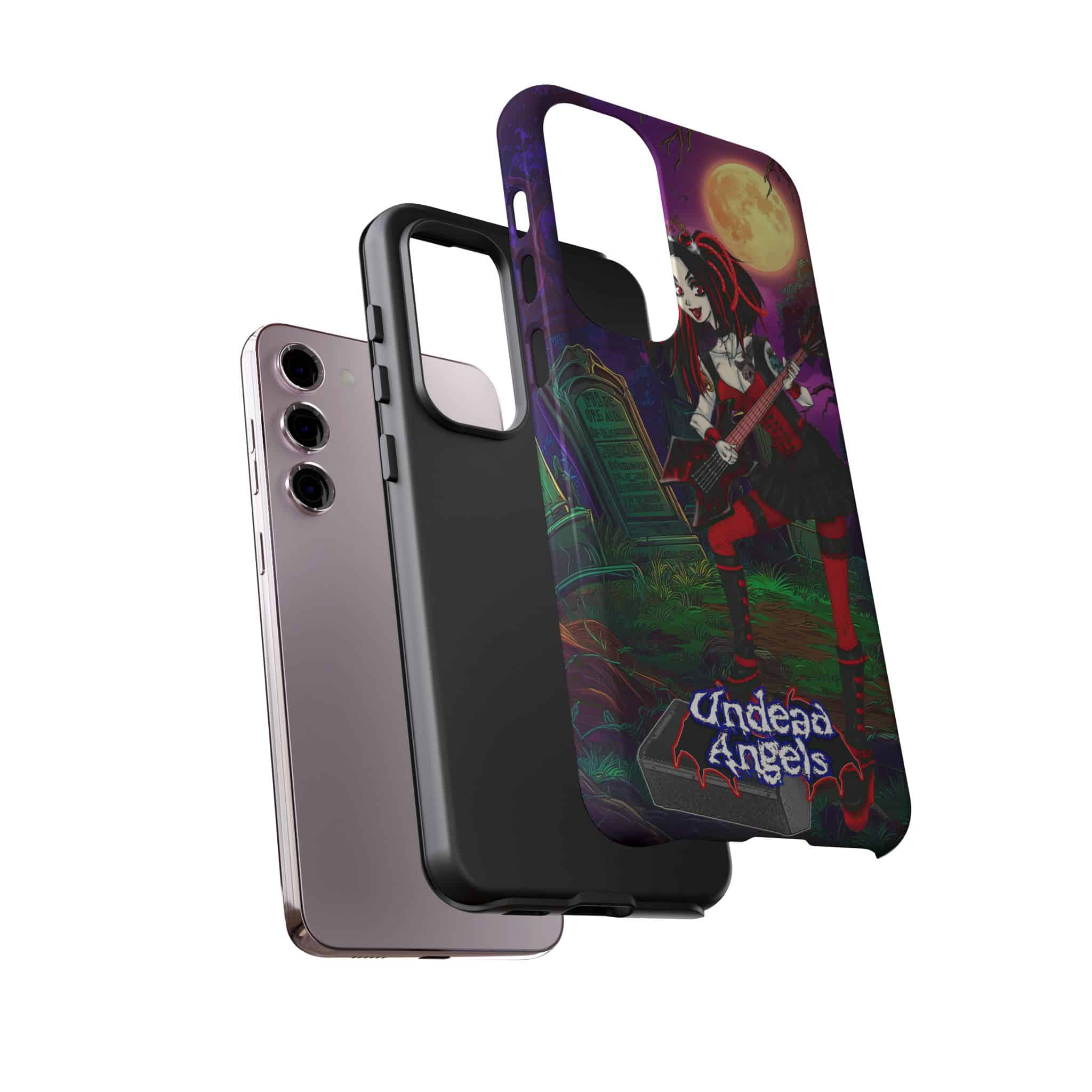 Undead Angels Vampire Guitarist Crimson Classic 2025 Edition Samsung & iPhone Ultra Tough Cases - Image 14