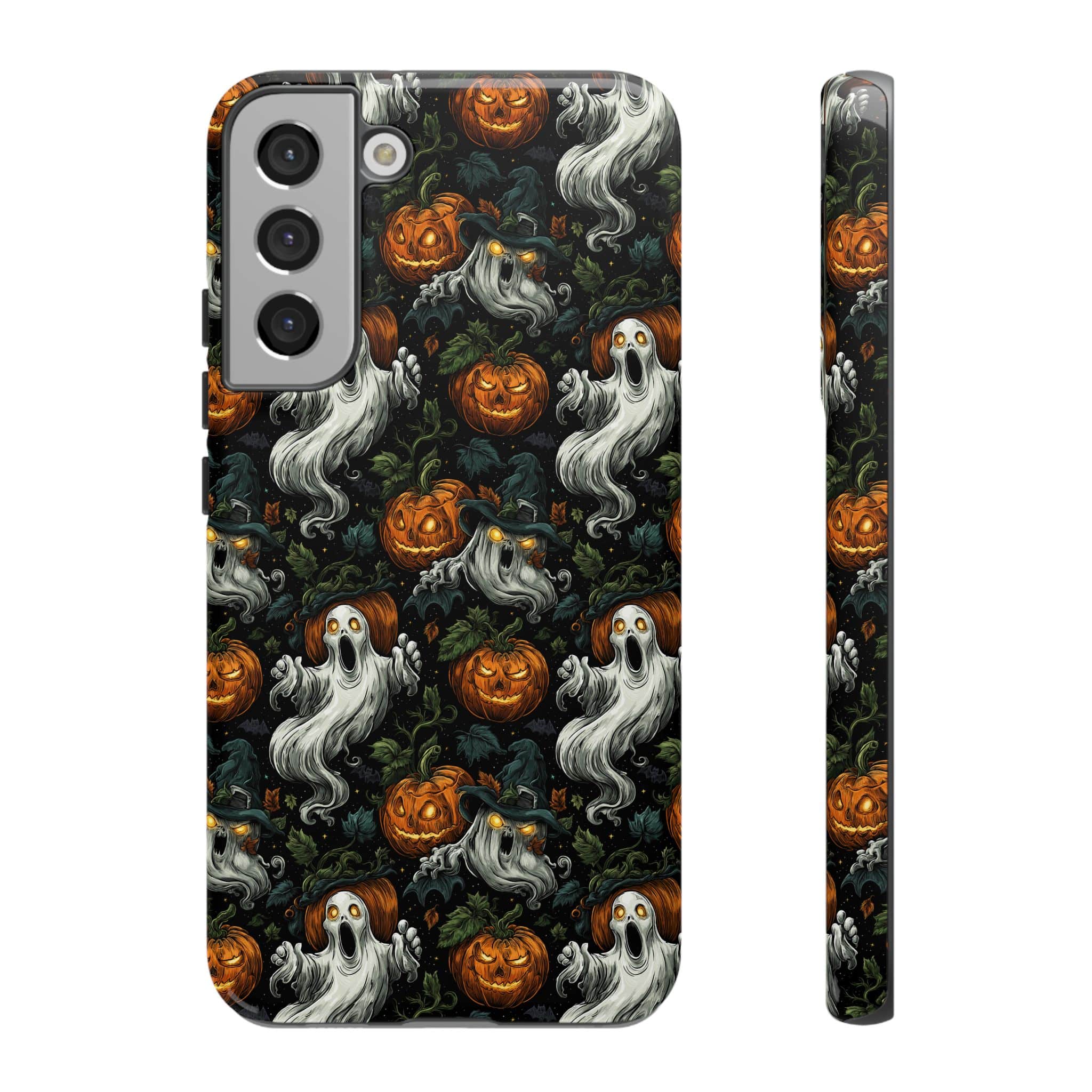 Ghosts & Pumpkins Pattern 1 Samsung & iPhone Ultra Tough Cases - Image 9