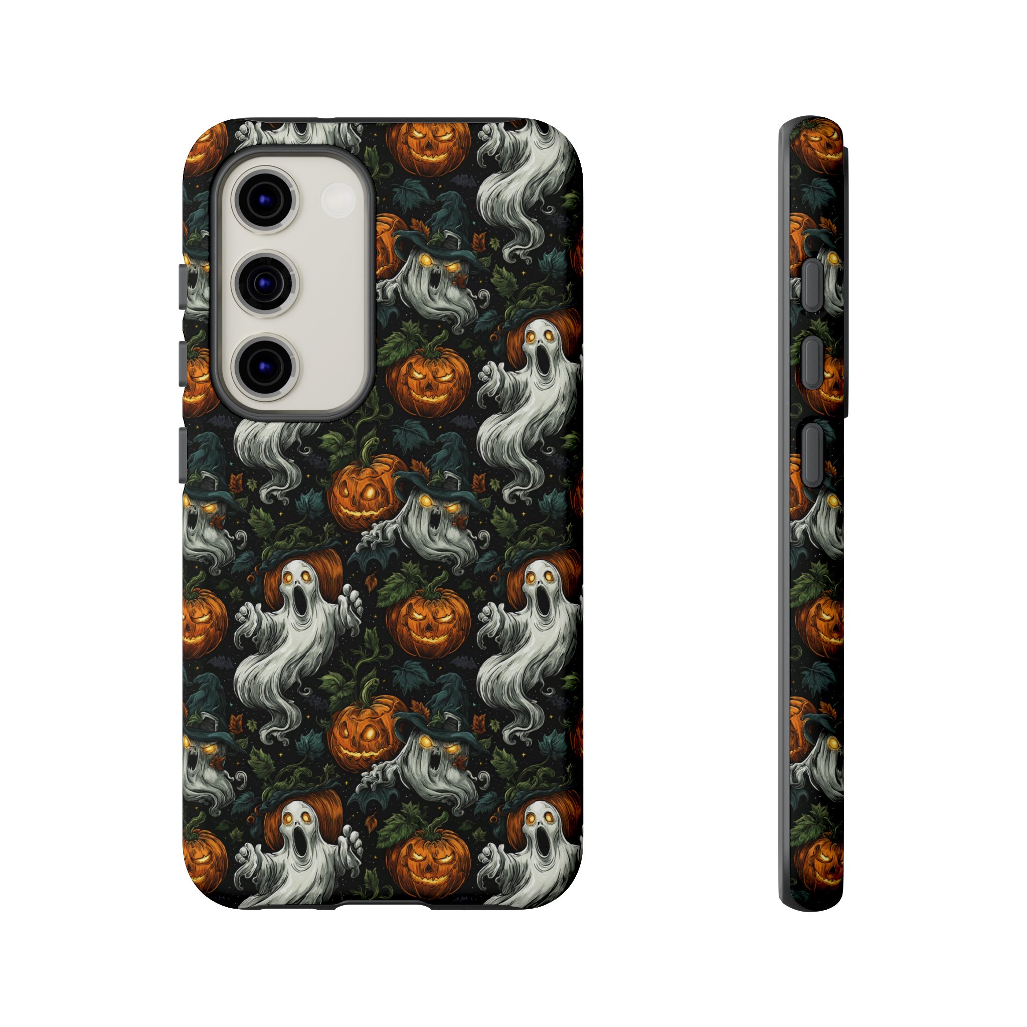 Ghosts & Pumpkins Pattern 1 Samsung & iPhone Ultra Tough Cases - Image 87