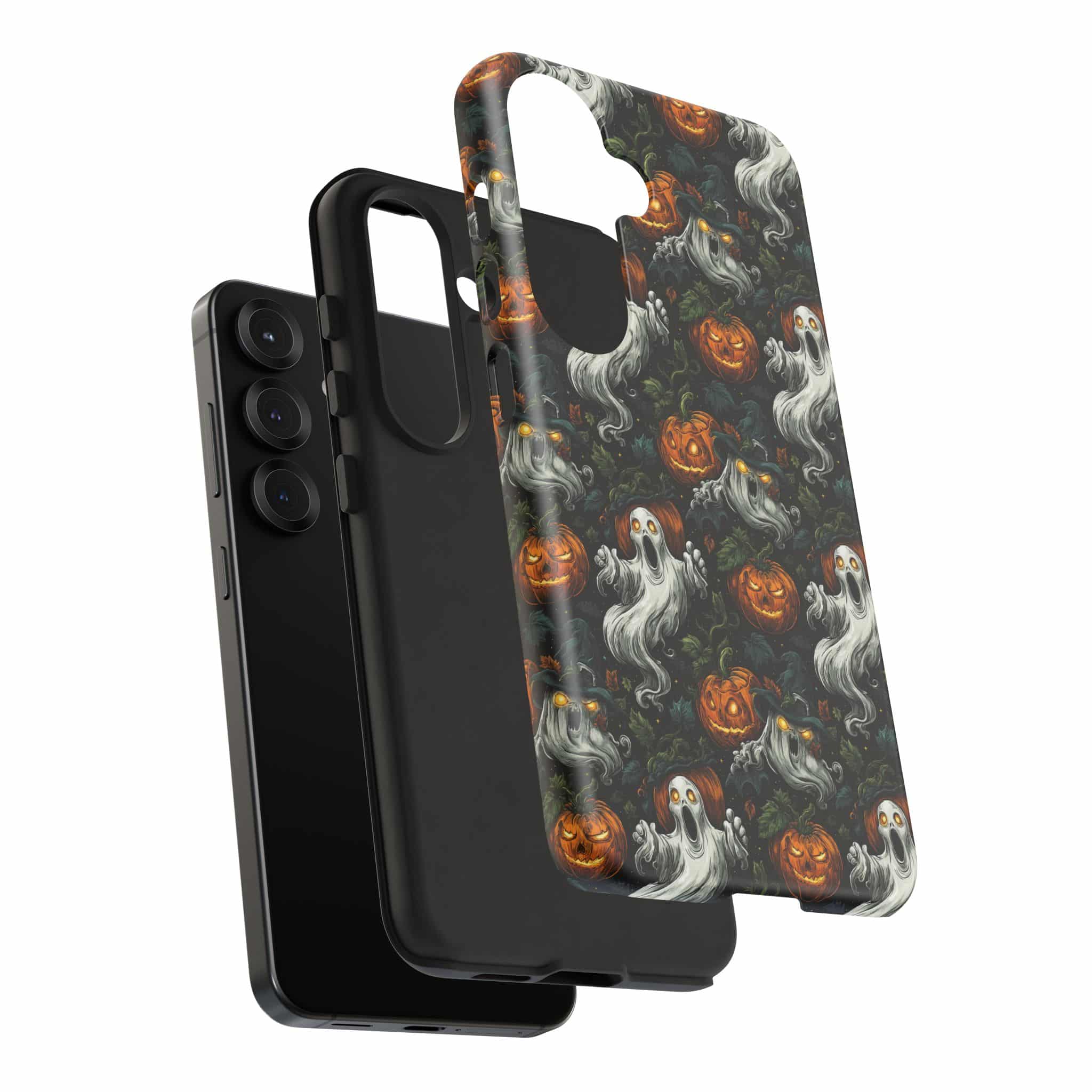 Ghosts & Pumpkins Pattern 1 Samsung & iPhone Ultra Tough Cases - Image 108