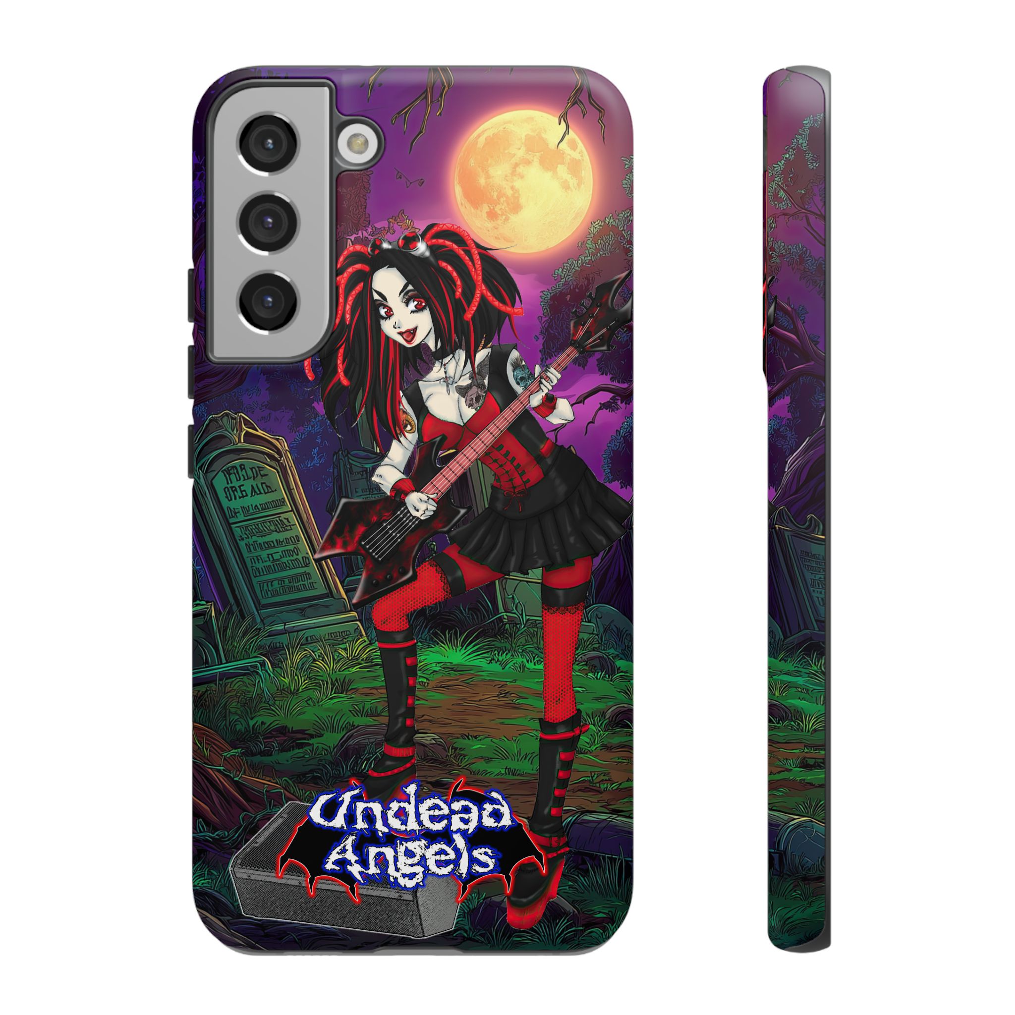 Undead Angels Vampire Guitarist Crimson Classic 2025 Edition Samsung & iPhone Ultra Tough Cases - Image 10