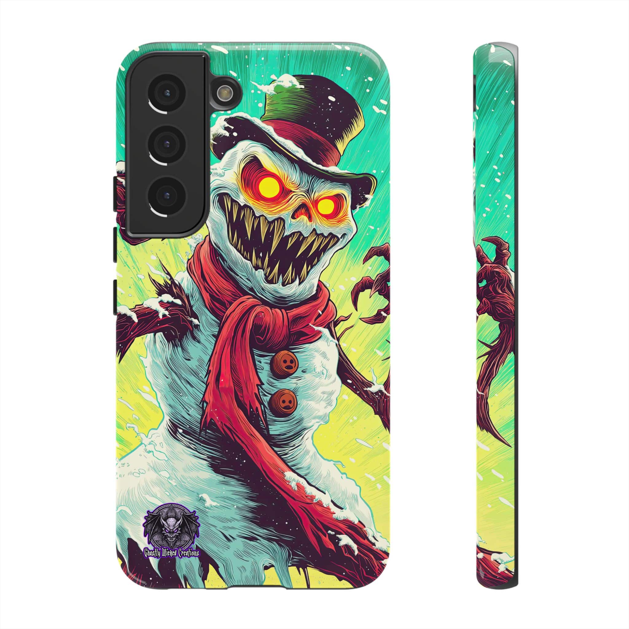 Sadistic Snowman Pop 60’s Art Style Samsung & iPhone Ultra Tough Cases - Image 71