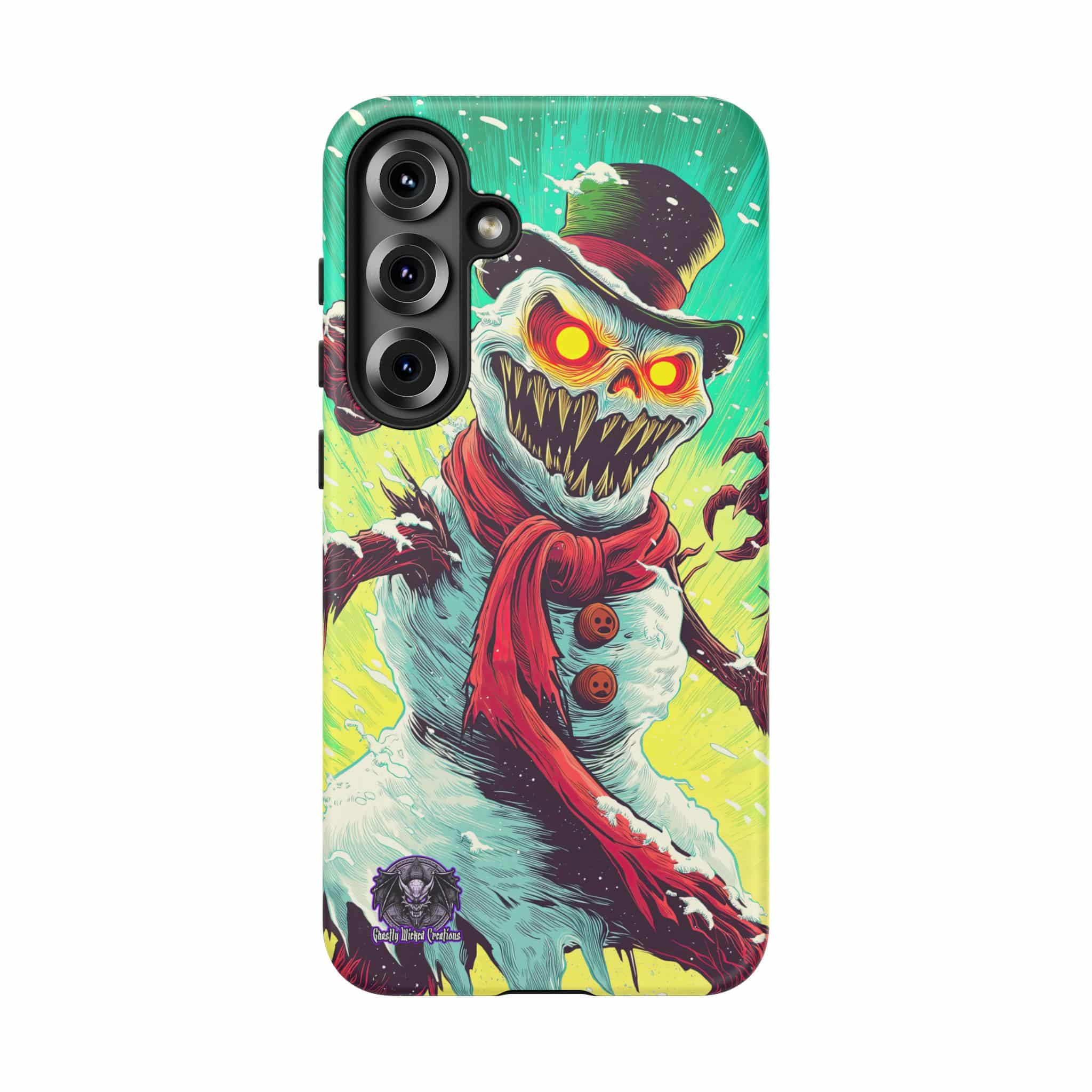 Sadistic Snowman Pop 60’s Art Style Samsung & iPhone Ultra Tough Cases - Image 111