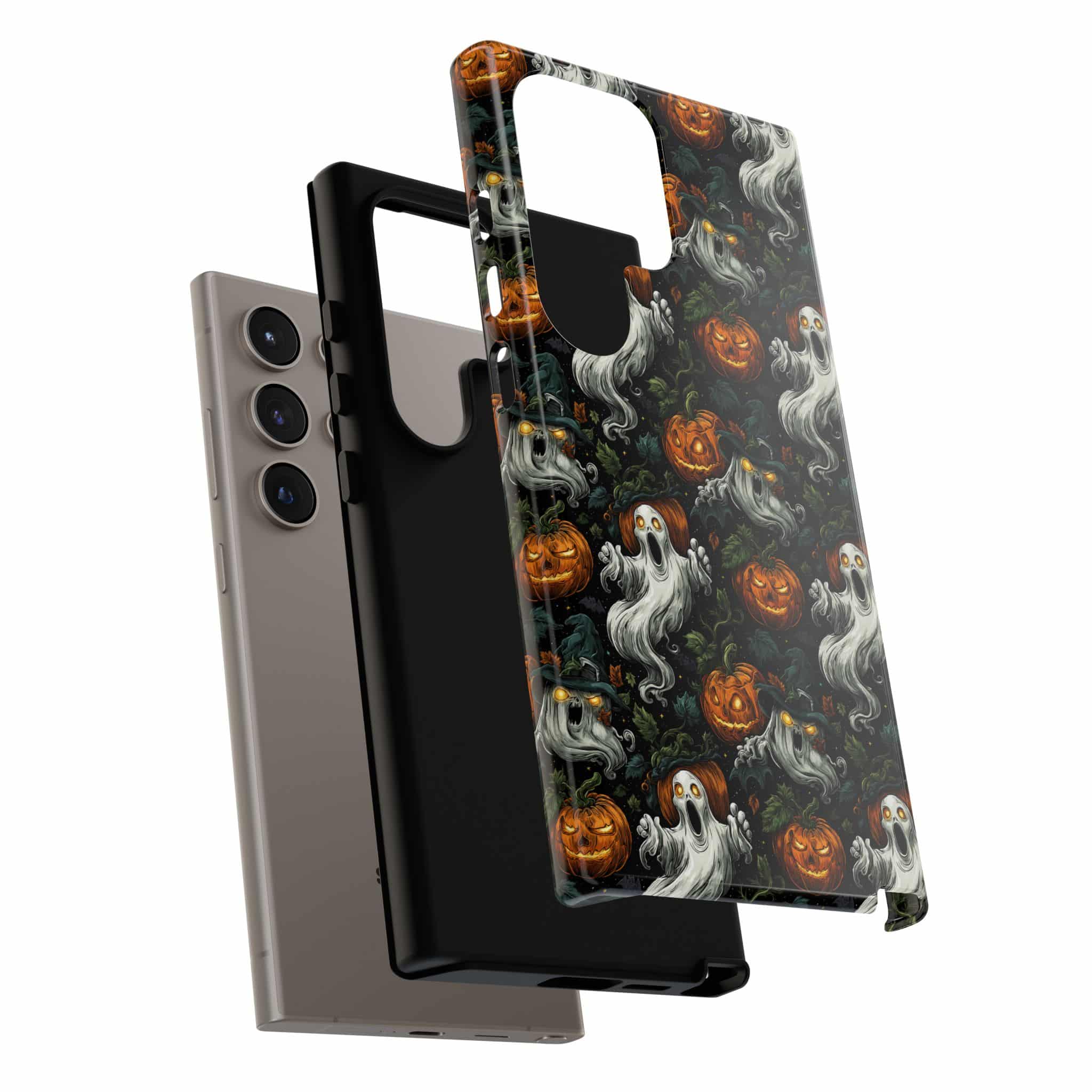 Ghosts & Pumpkins Pattern 1 Samsung & iPhone Ultra Tough Cases - Image 2