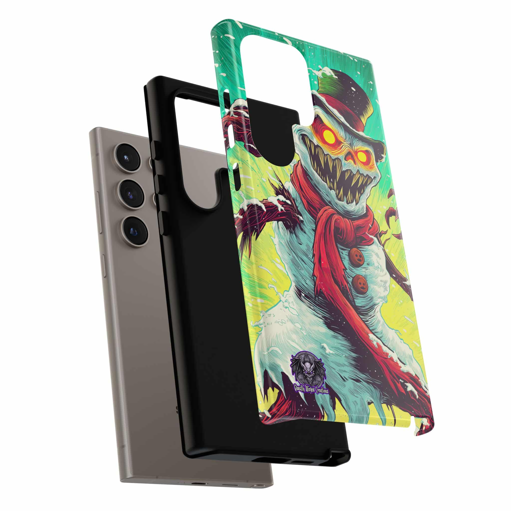 Sadistic Snowman Pop 60’s Art Style Samsung & iPhone Ultra Tough Cases - Image 2