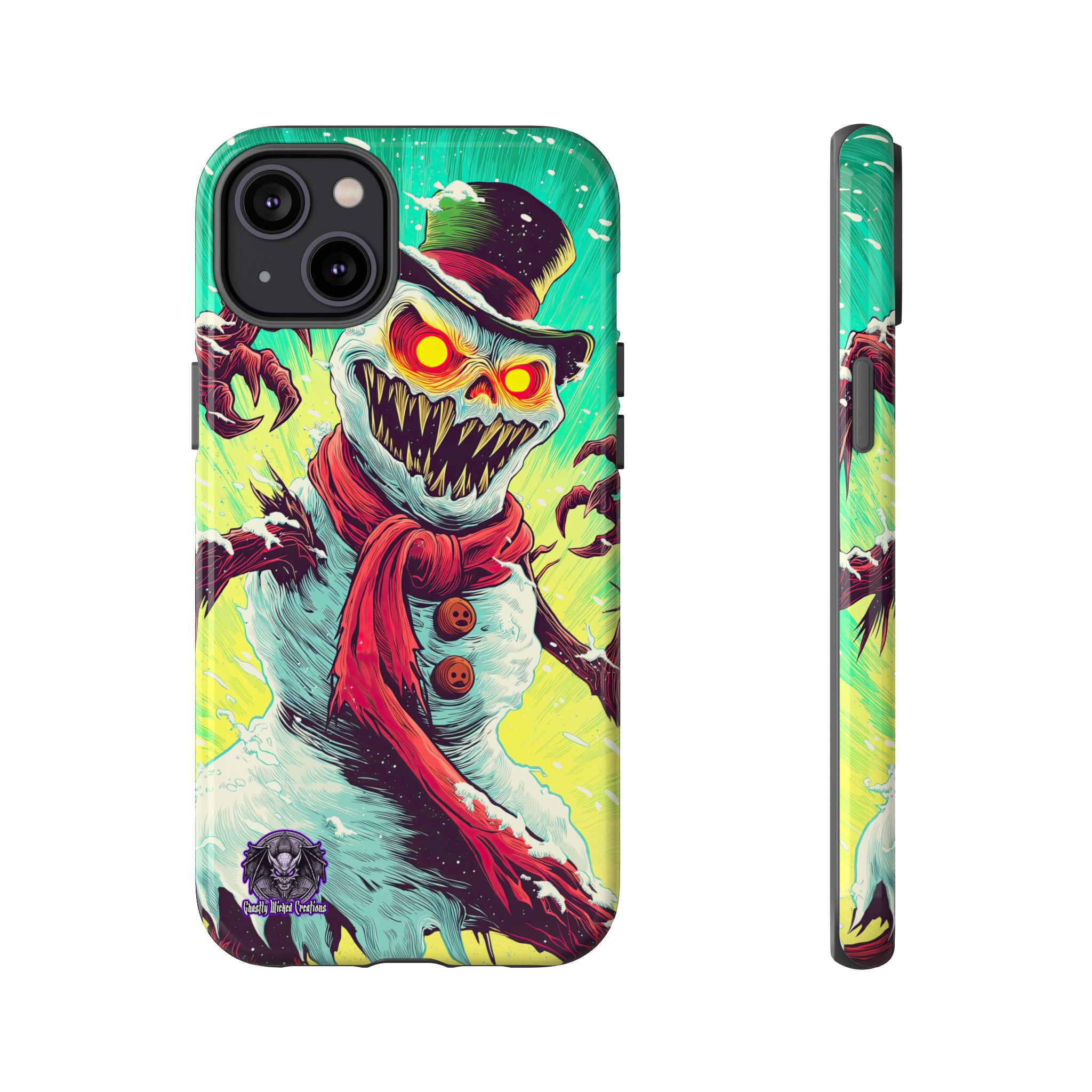 Sadistic Snowman Pop 60’s Art Style Samsung & iPhone Ultra Tough Cases - Image 77