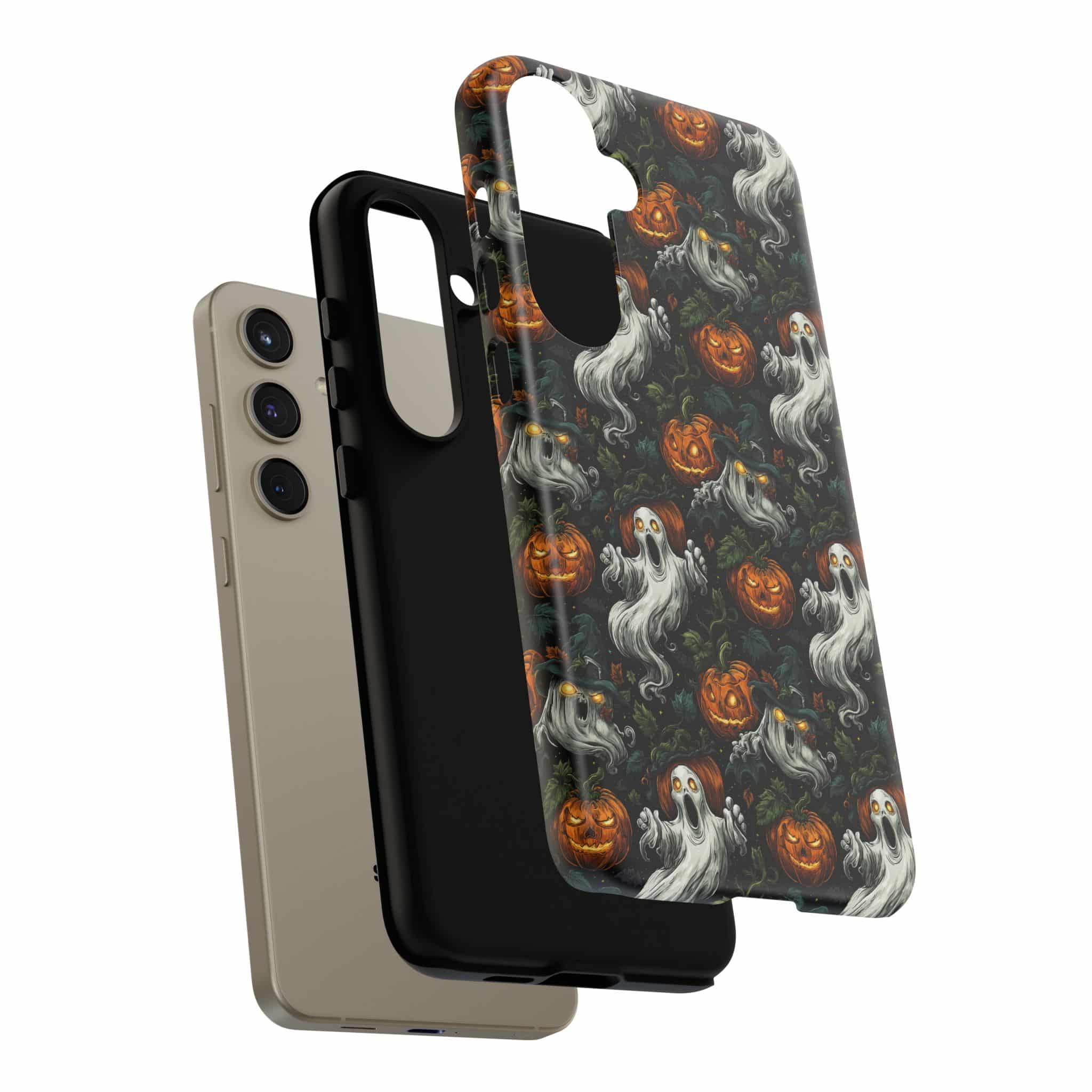 Ghosts & Pumpkins Pattern 1 Samsung & iPhone Ultra Tough Cases - Image 24