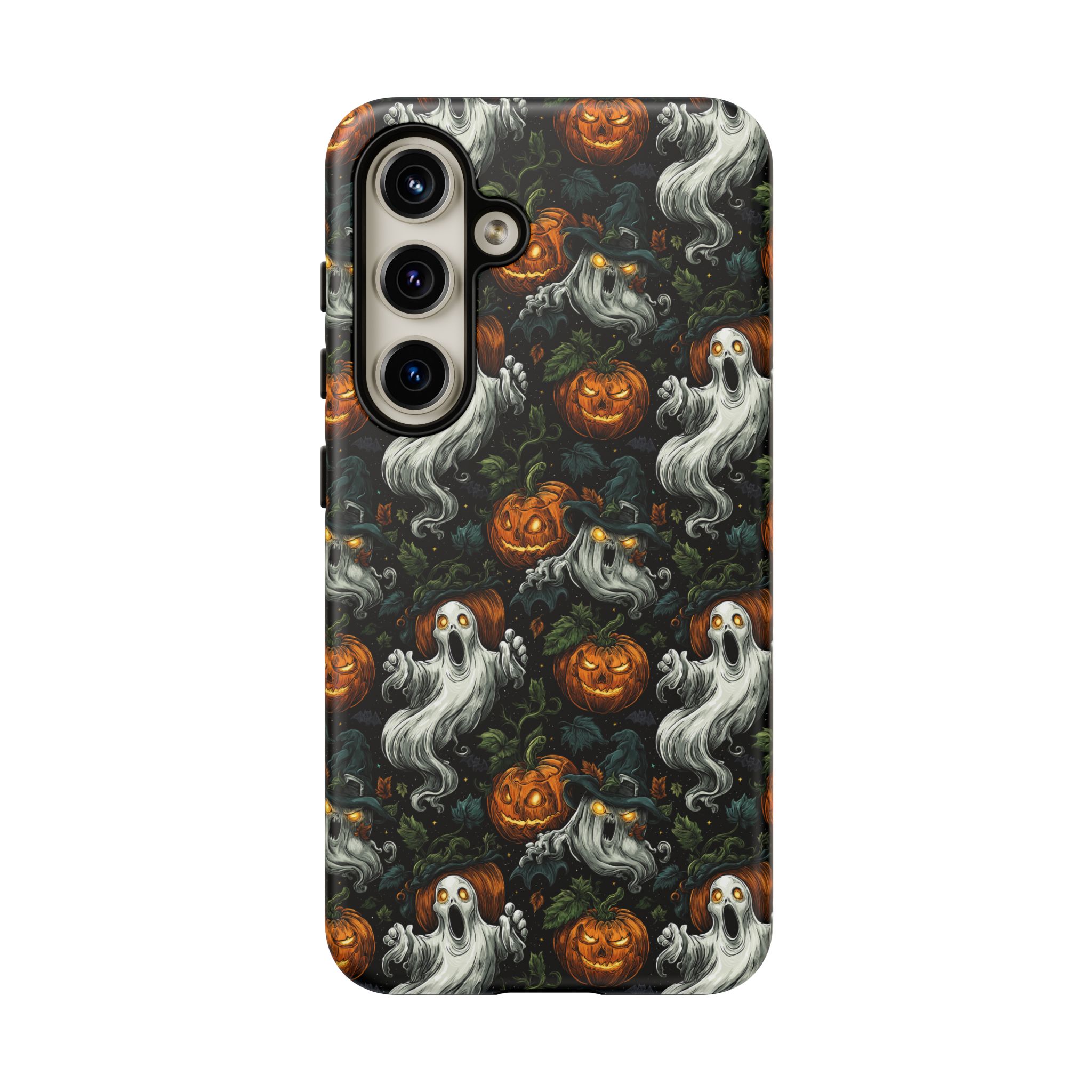 Ghosts & Pumpkins Pattern 1 Samsung & iPhone Ultra Tough Cases - Image 95
