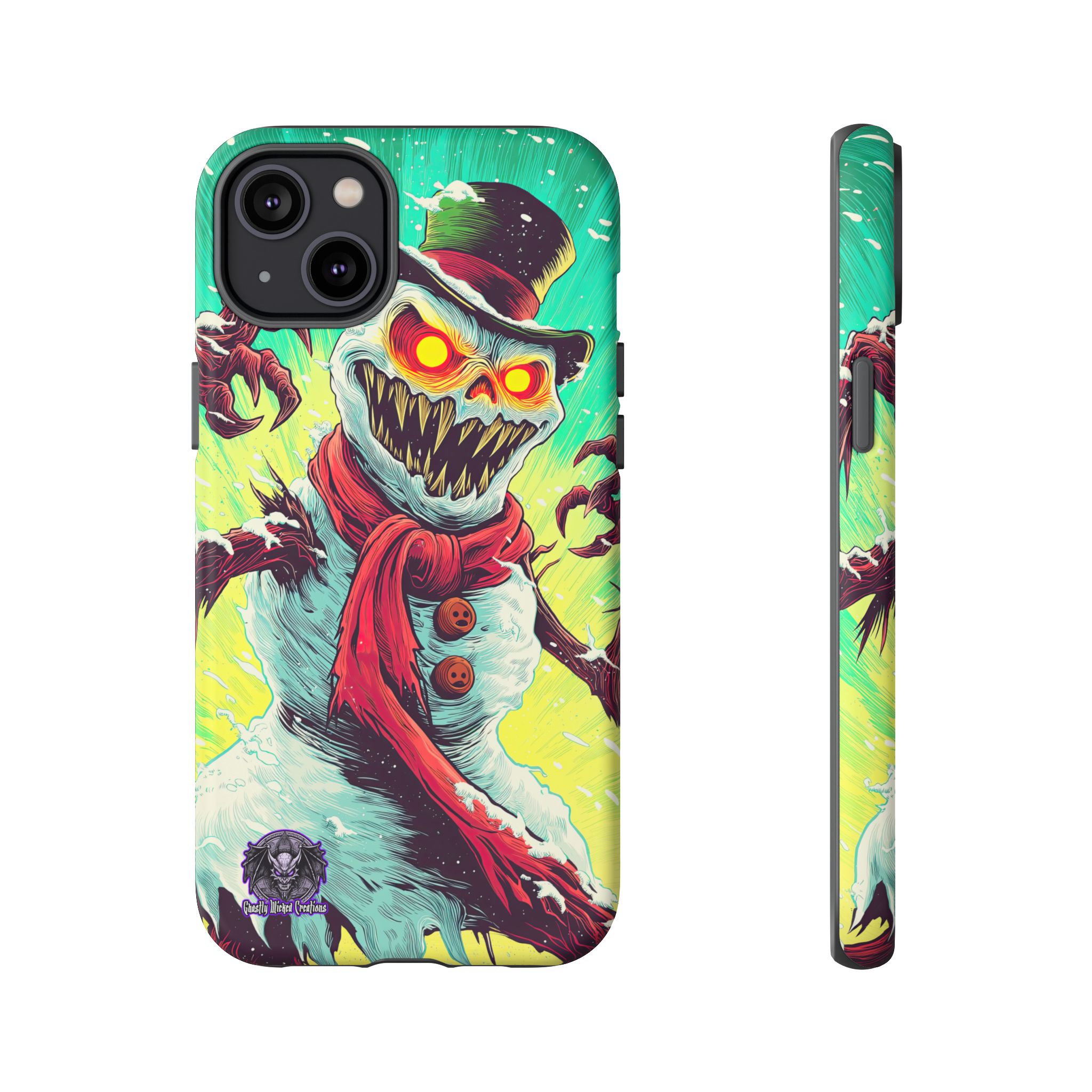 Sadistic Snowman Pop 60’s Art Style Samsung & iPhone Ultra Tough Cases - Image 79