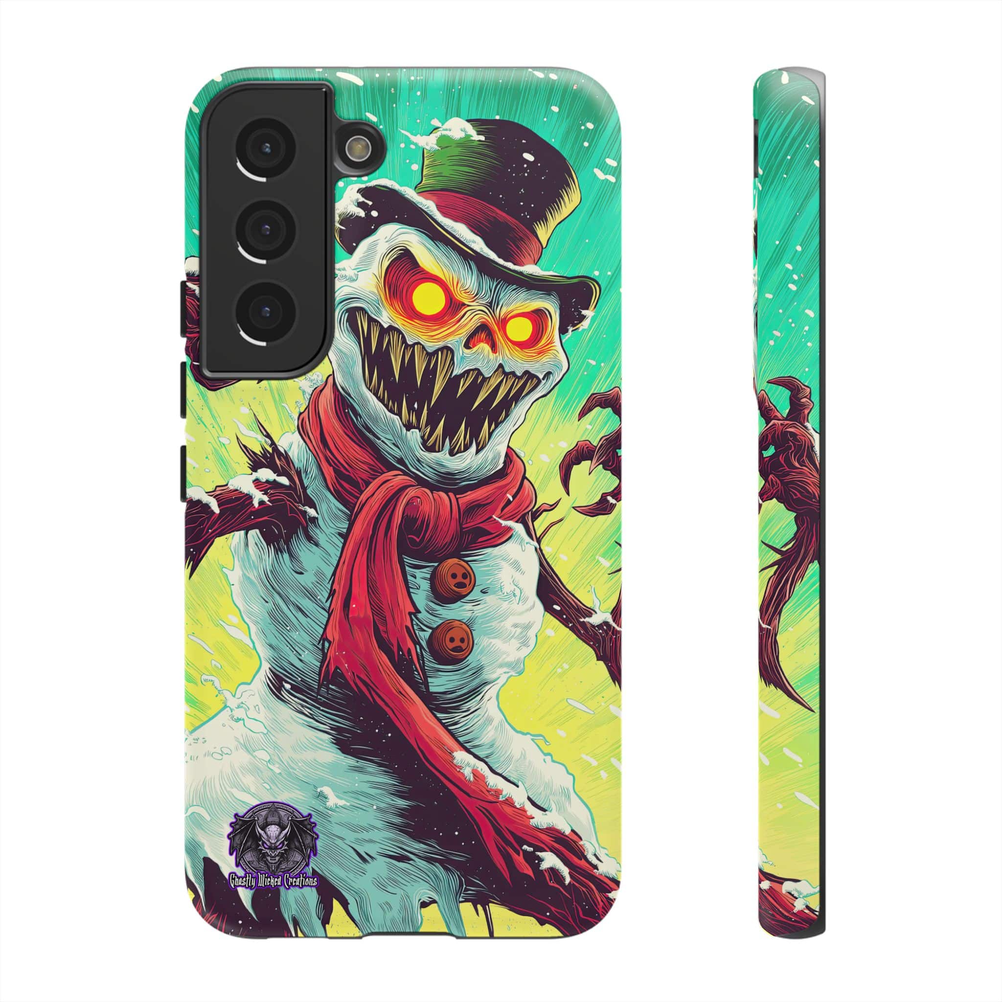 Sadistic Snowman Pop 60’s Art Style Samsung & iPhone Ultra Tough Cases - Image 72