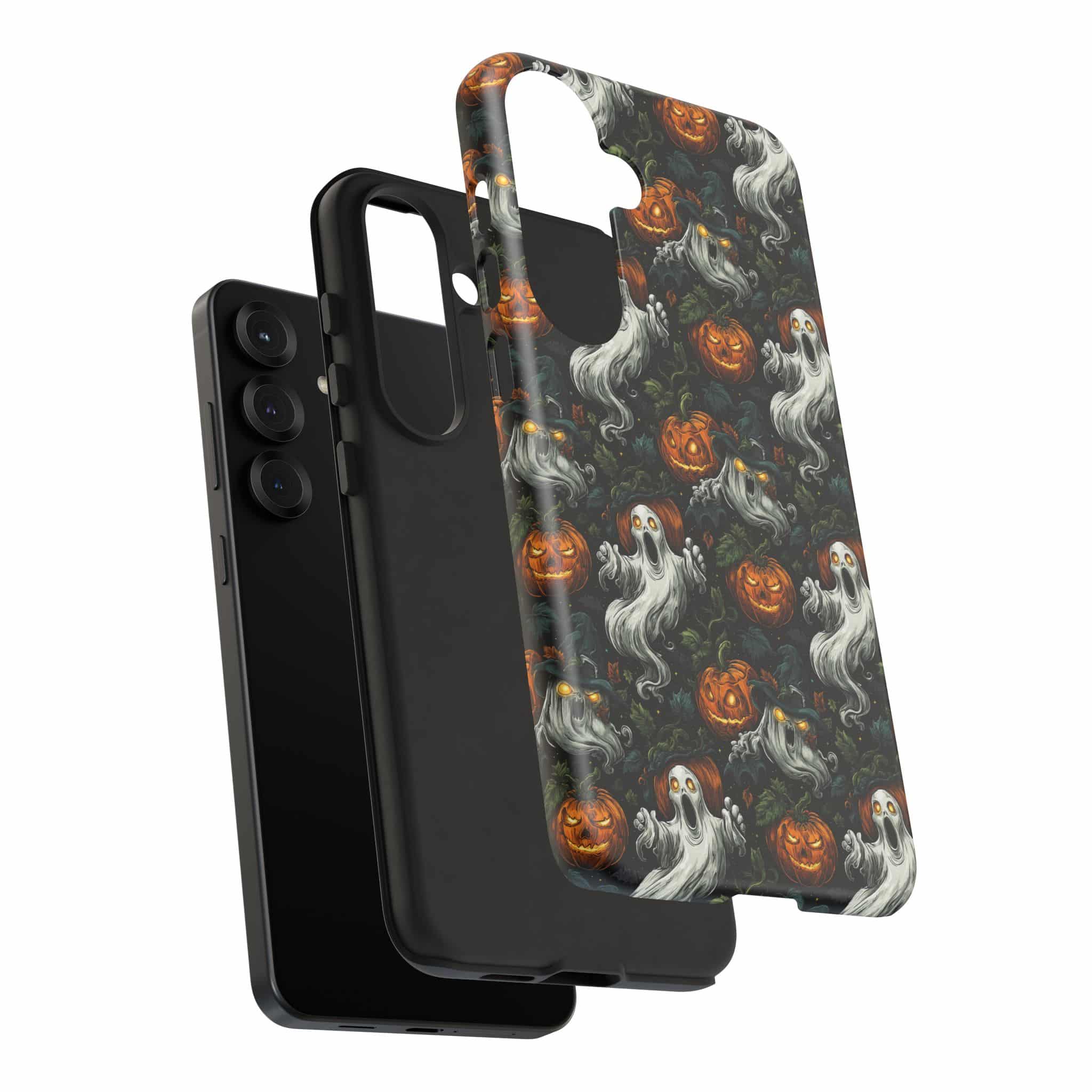 Ghosts & Pumpkins Pattern 1 Samsung & iPhone Ultra Tough Cases - Image 112